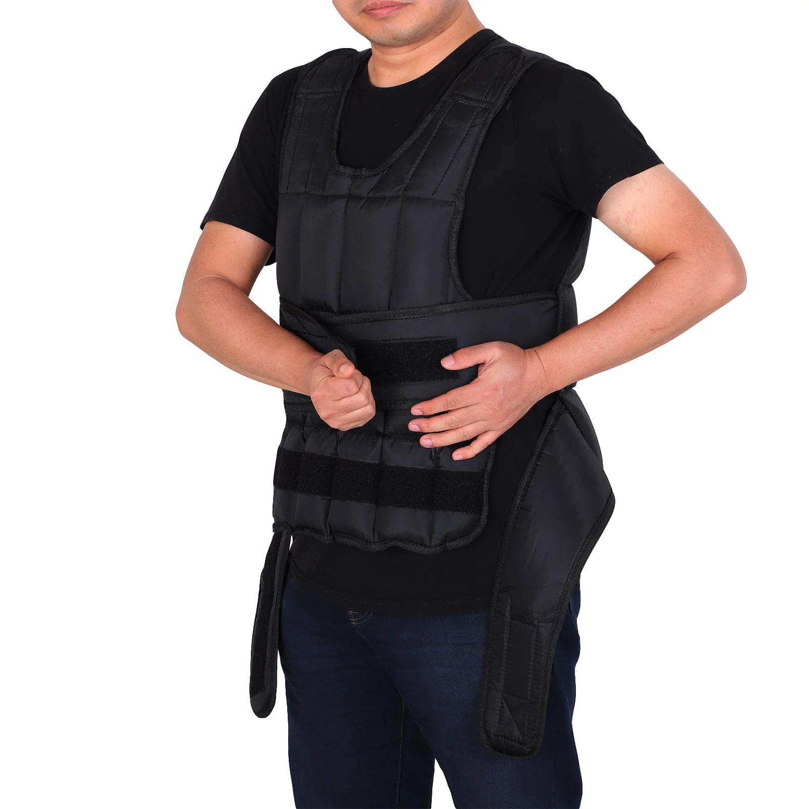 15kg Adjustable Metal Sand Weight Vest Black - Image 7