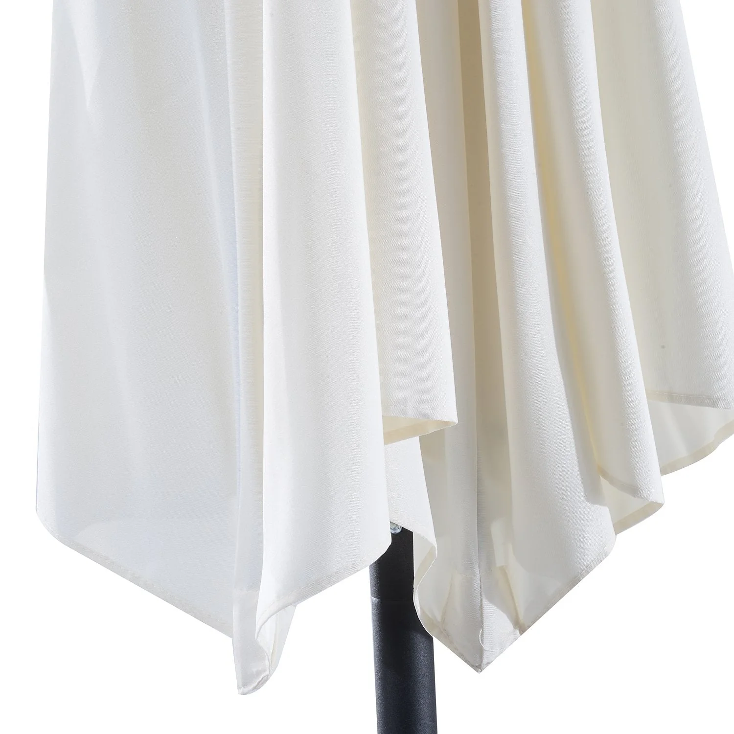 2.7m Balcony Half Parasol 5 Steel Ribs Construction Garden Outdoor Umbrella Cream White - Image 9