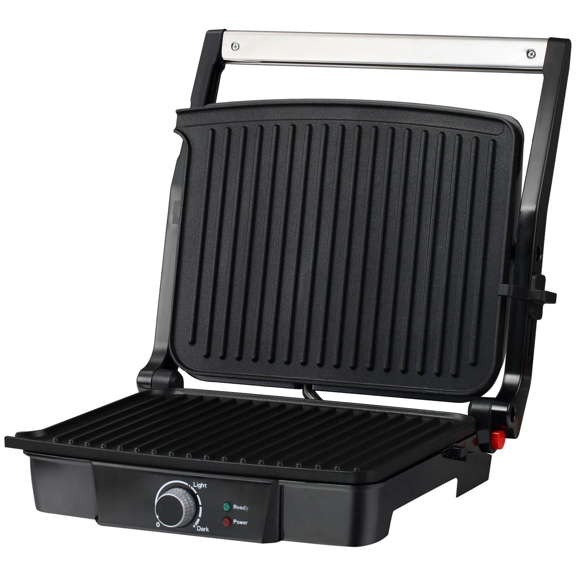 2000W Heath Grill With Cool Touch Handle Silver & Black - Image 2