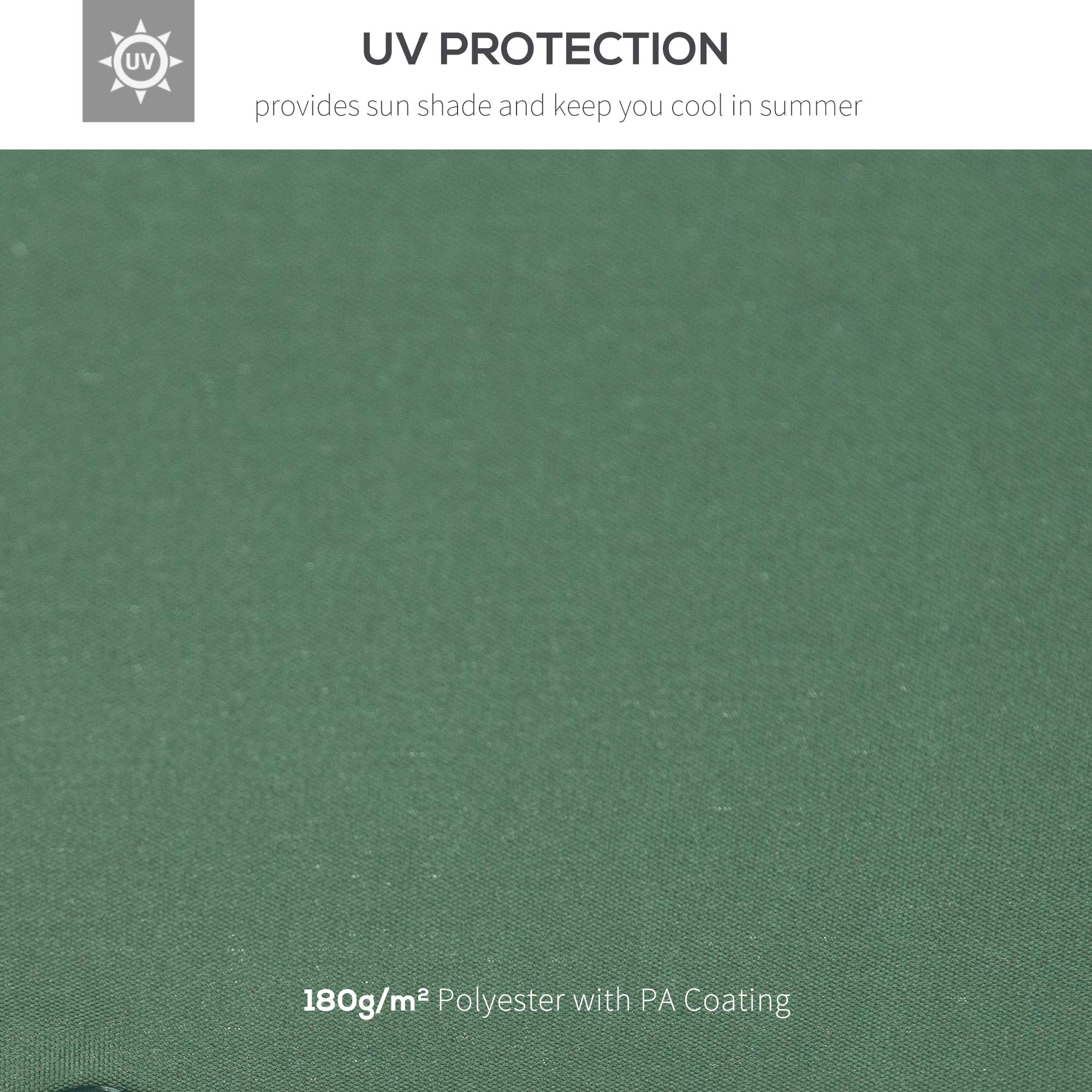 3M Gazebo Top Cover Double Tier Canopy Replacement Pavilion Roof Dark Green - Image 6