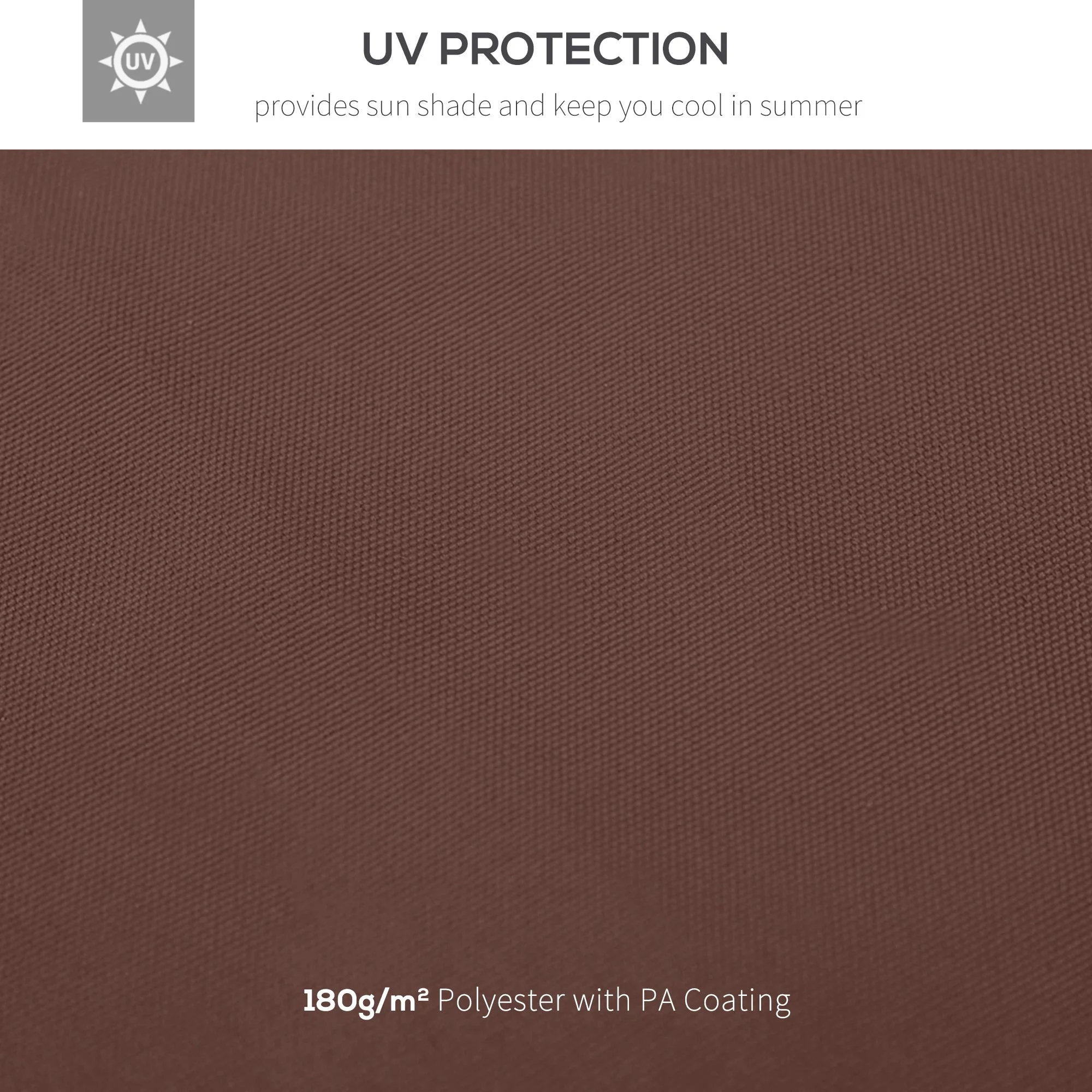 3x3 m Double-Tier Canopy Top Replacement-Coffee - Image 4