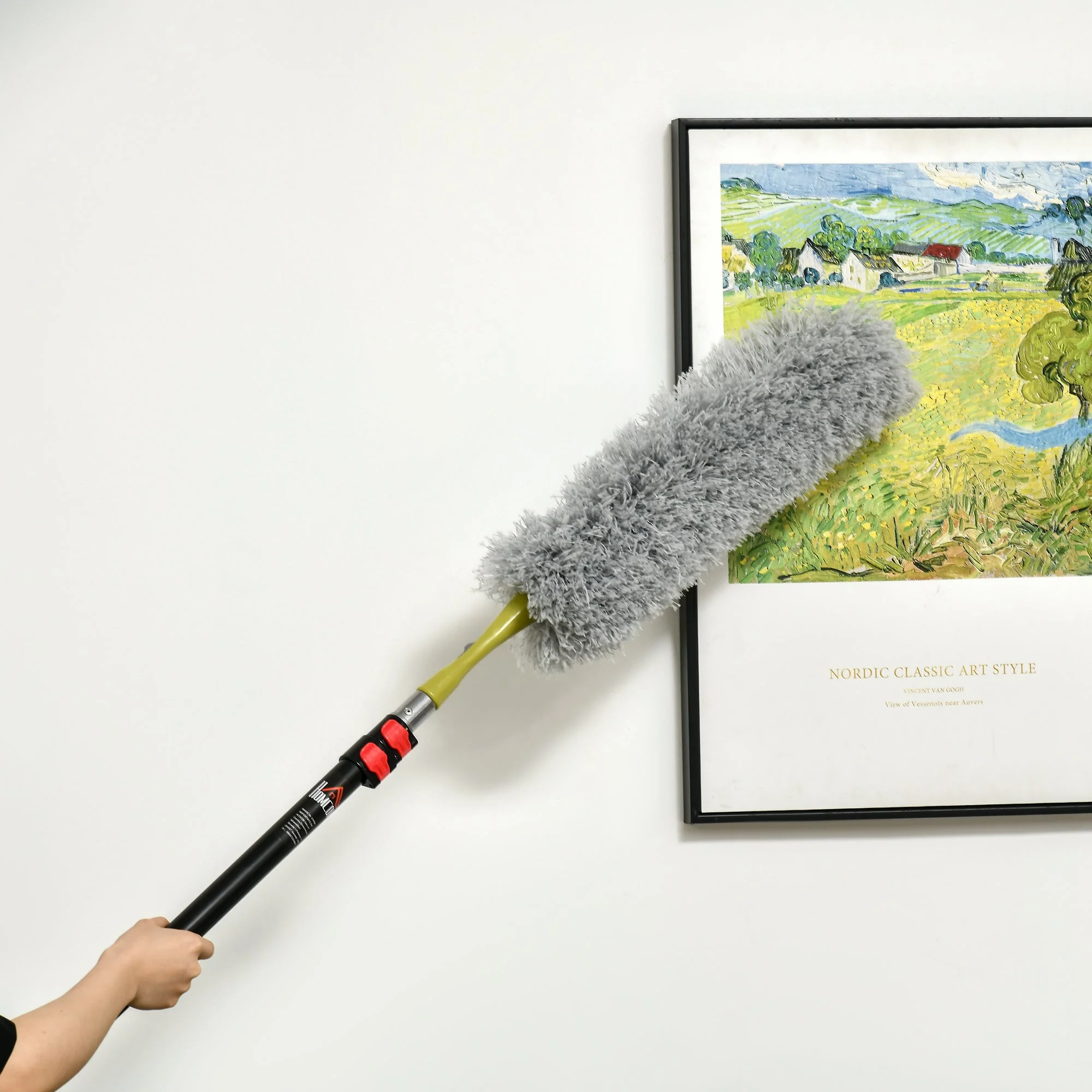 4-Pieces Extendable Feather Duster with Aluminium Telescopic Pole 29"-71" - Image 2
