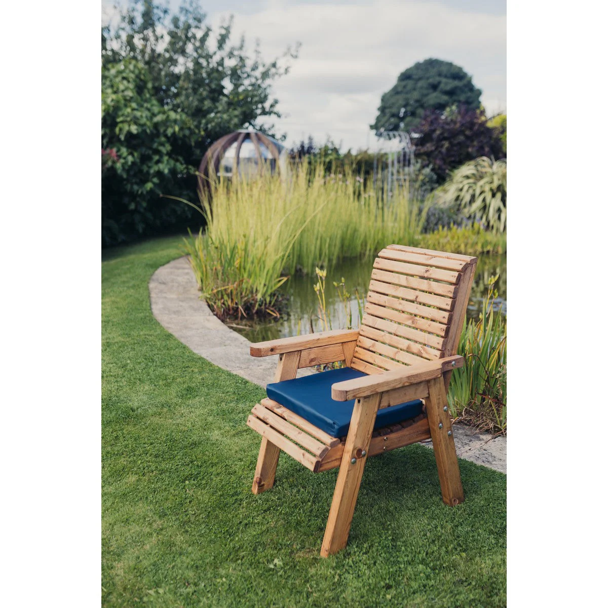 Amesbury Navy Waterproof 1 x Seat + 3 Seat Cushions by Churnet Valley - N1C-1 N3C-1 - Image 5