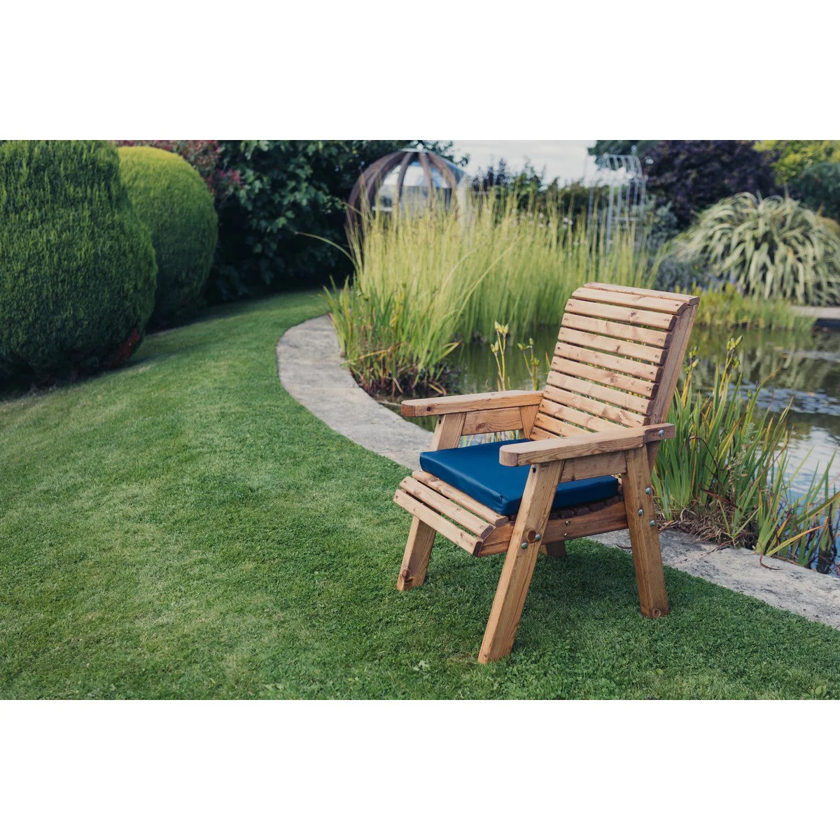 Amesbury Navy Waterproof 4 x Seat Cushion by Churnet Valley - N1C-4 - Image 2