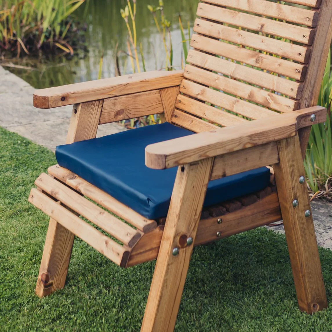 Amesbury Navy Waterproof 6 x Seat Cushions by Churnet Valley - N1C-6