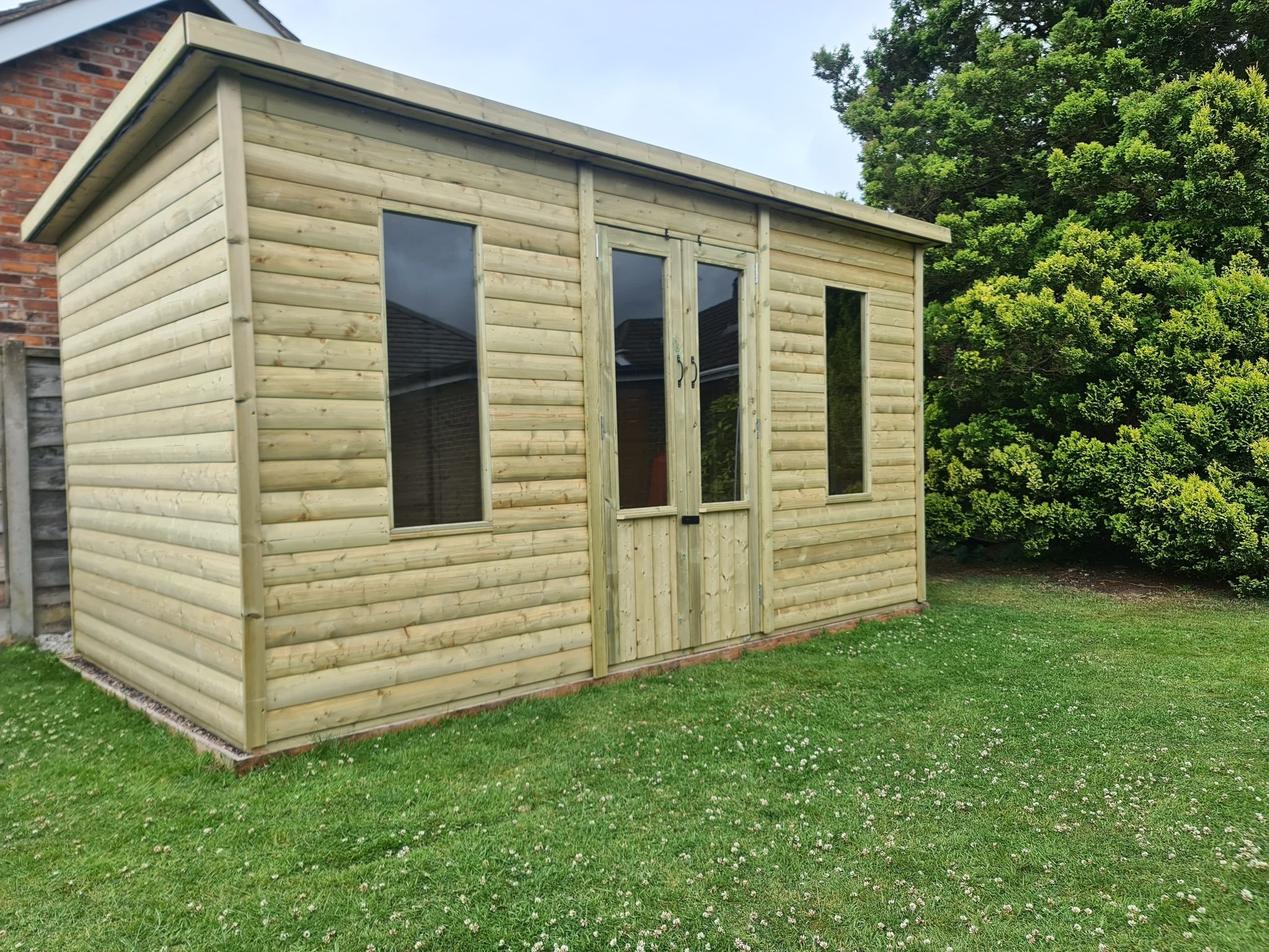 Bakewell Garden Summerhouse 3.6M wide x 3M deep Pent Roof by Churnet Valley - BAKE12X10 - Image 2