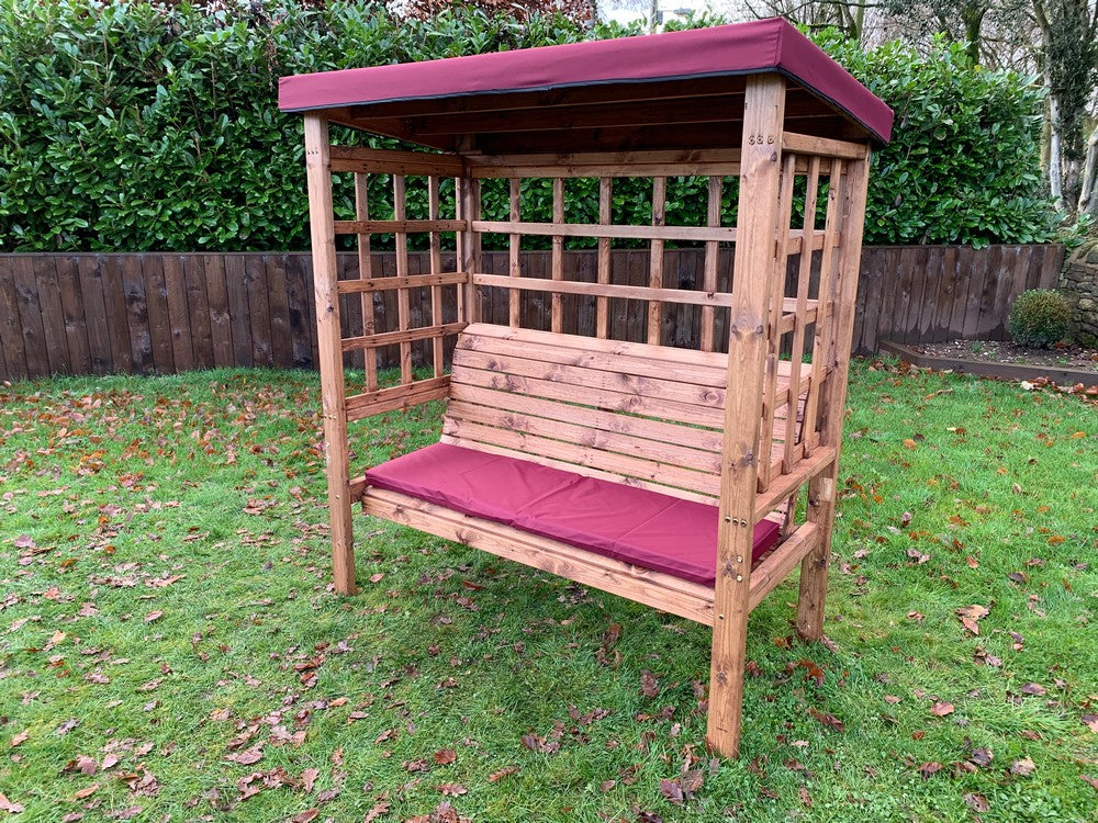 Bramham Garden Arbour by Charles Taylor - 3 Seats Grey Cushions - Image 15