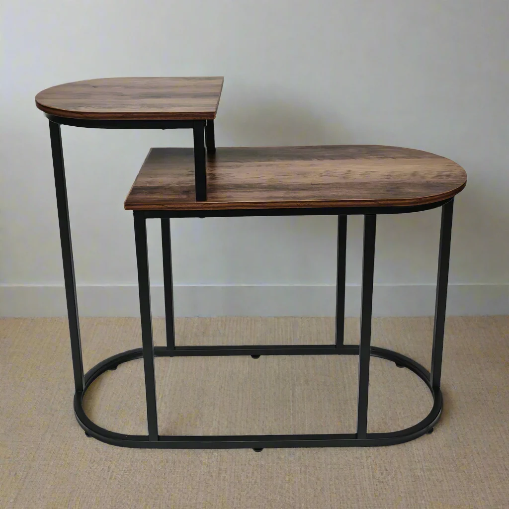 Brooklyn Side Table Dark Brown 1 Shelf