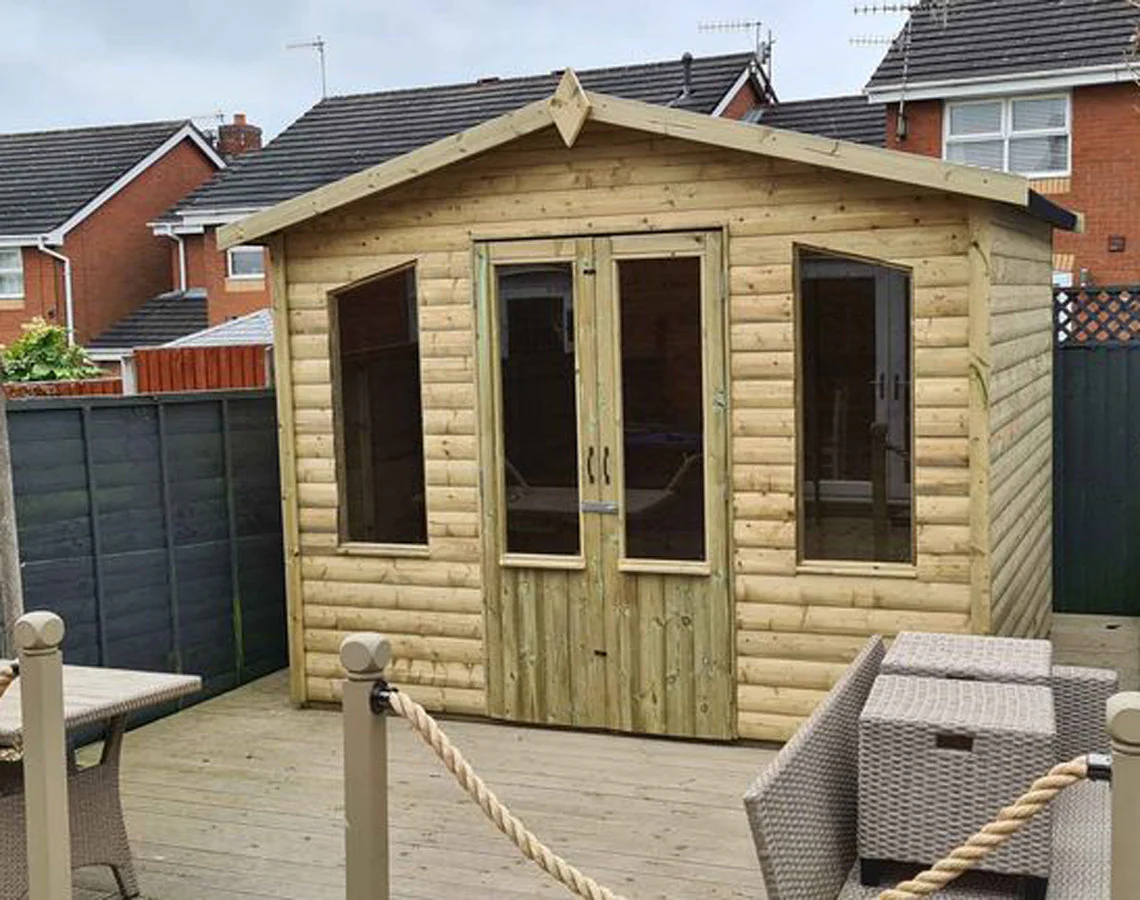 Chatsworth Garden Summerhouse 8FT Front x 8FT Deep by Churnet Valley - CHATS8X8