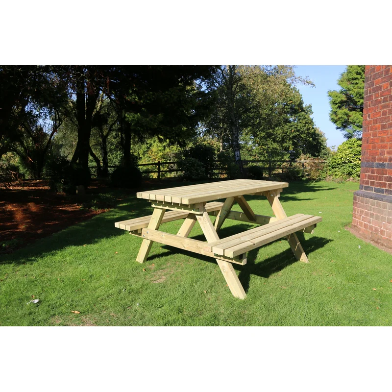 Deluxe Garden Picnic Table by Churnet Valley - 8 Seats - Image 2