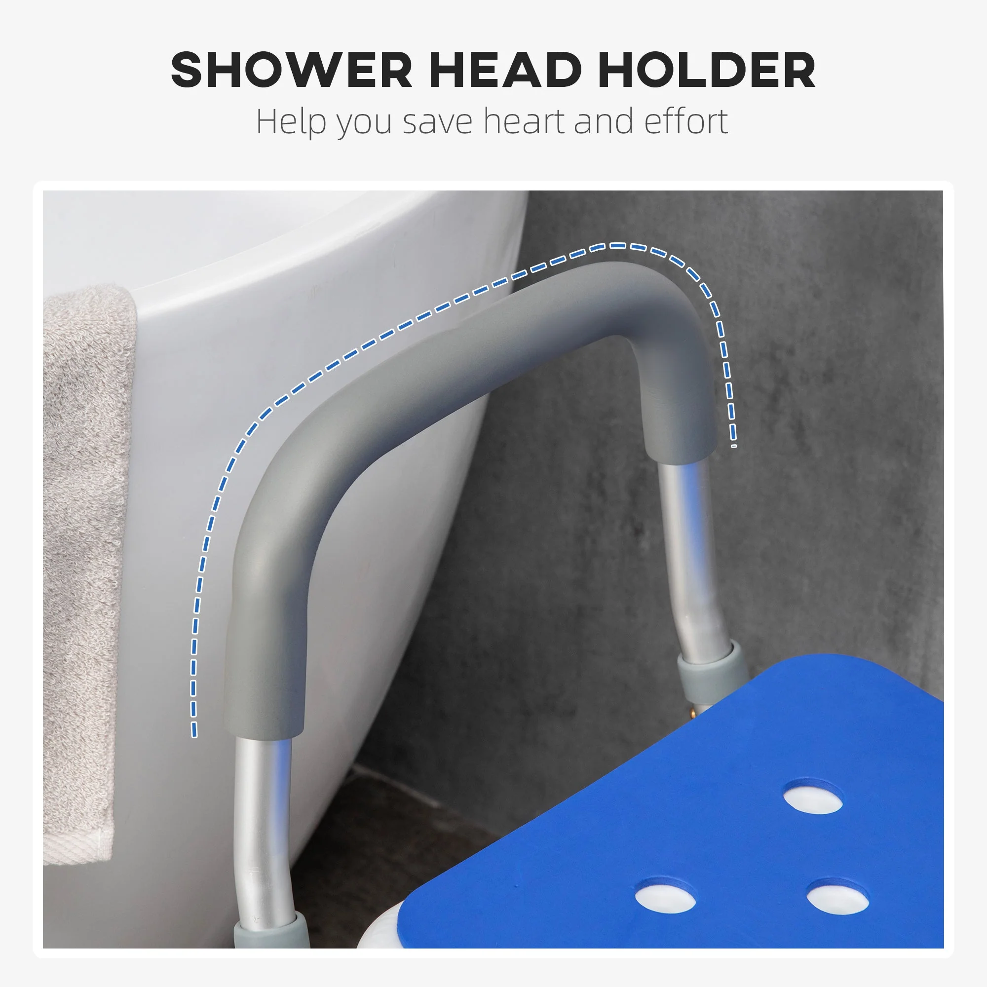 EVA Padded Shower Chair for the Elderly and Disabled - Image 5