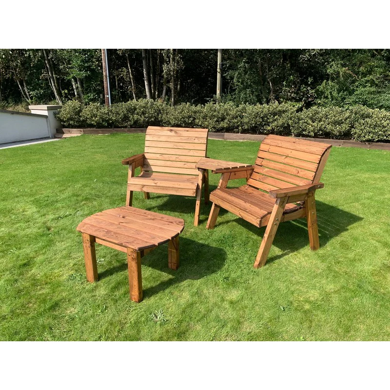 Grand Garden Tete a Tete by Charles Taylor - 2 Seats Grey Cushions - Image 4