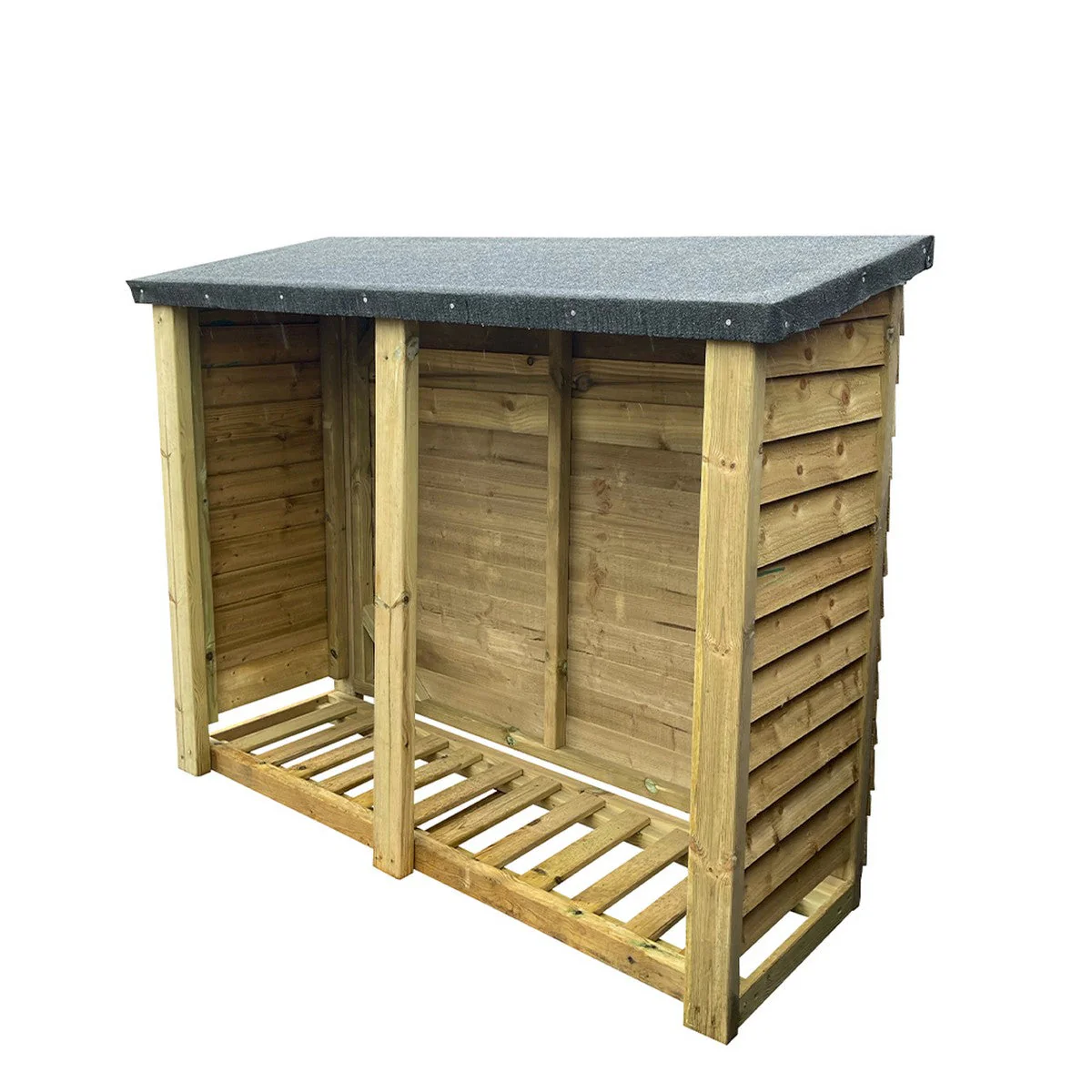 Heavy Duty Garden Log Store 190cm wide x 67cm deep by Churnet Valley - FLS56