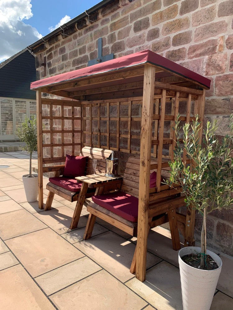 Henley Garden Tete a Tete by Charles Taylor Burgundy Natural burgundy