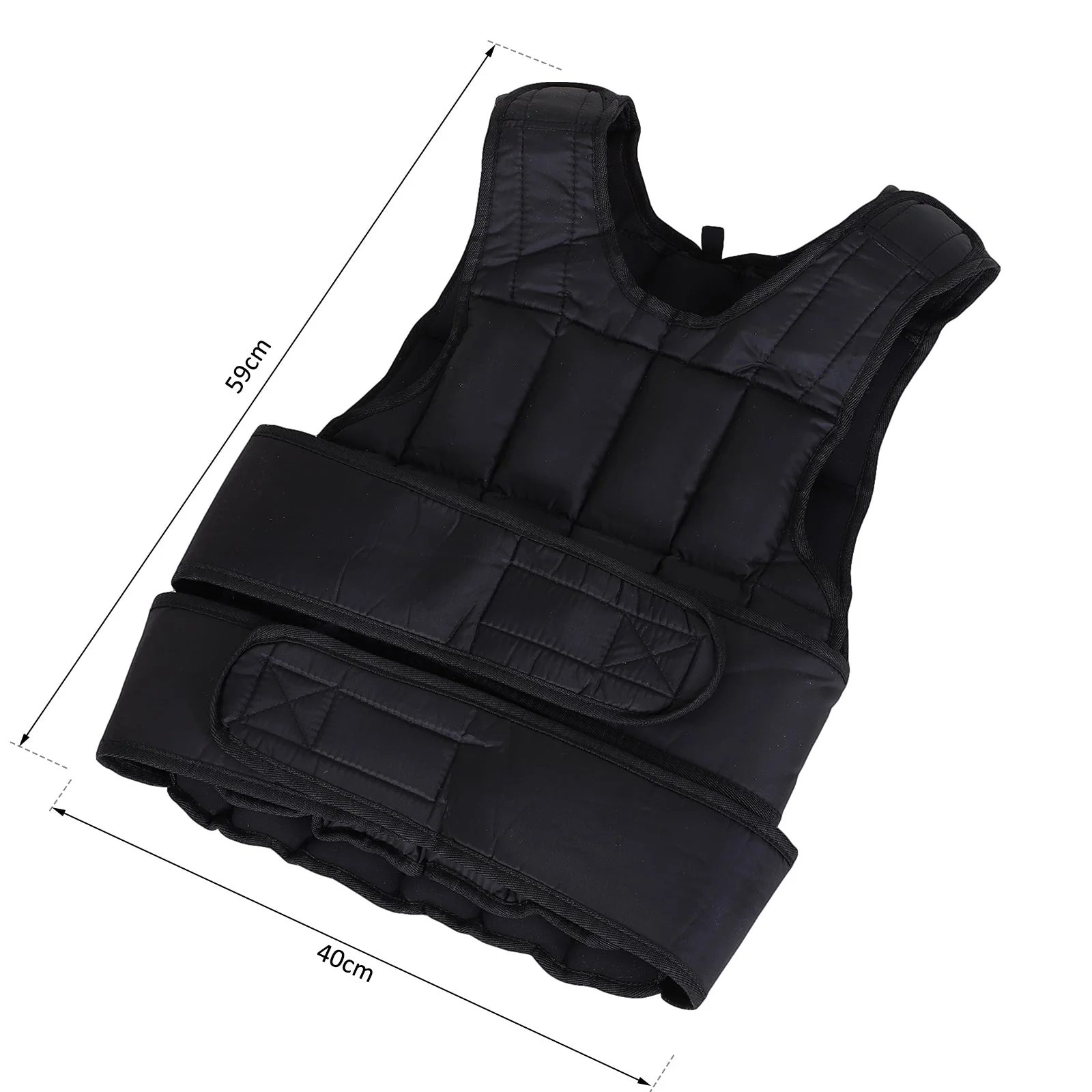 Homcom 10kg Metal Sand Weight Adjustable Unisex Trainer Vest Black/Red - Image 3