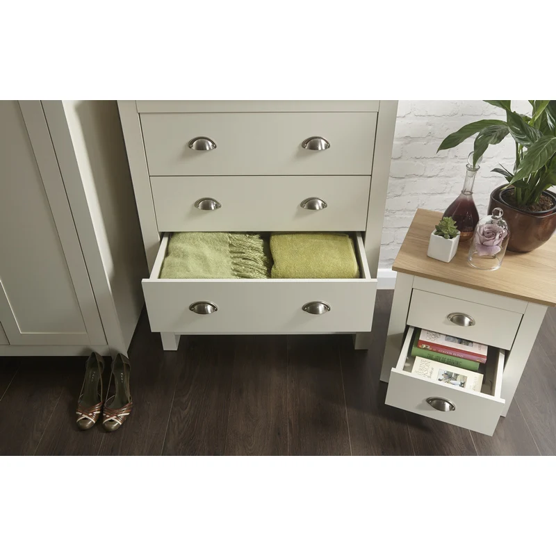 Lancaster 3 Piece Bedroom Furniture Set Cream - Image 8