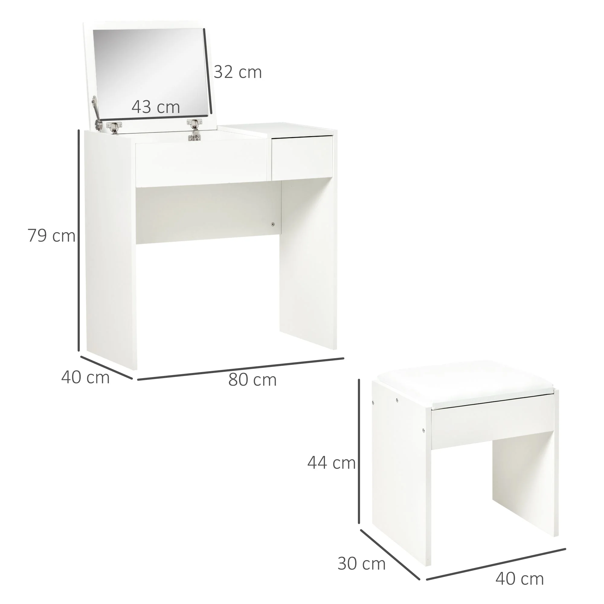 Makeup Desk with Drawer - Image 3