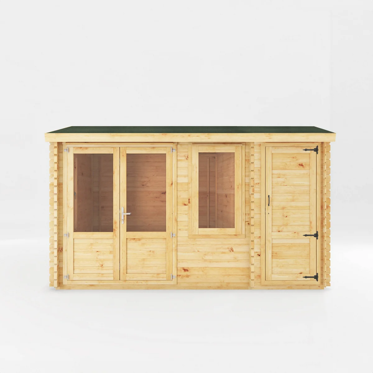 Mercia Elite 10' 3" x 13' 7" Pent Log Cabin - Premium 34mm Cladding Loglap - Image 5