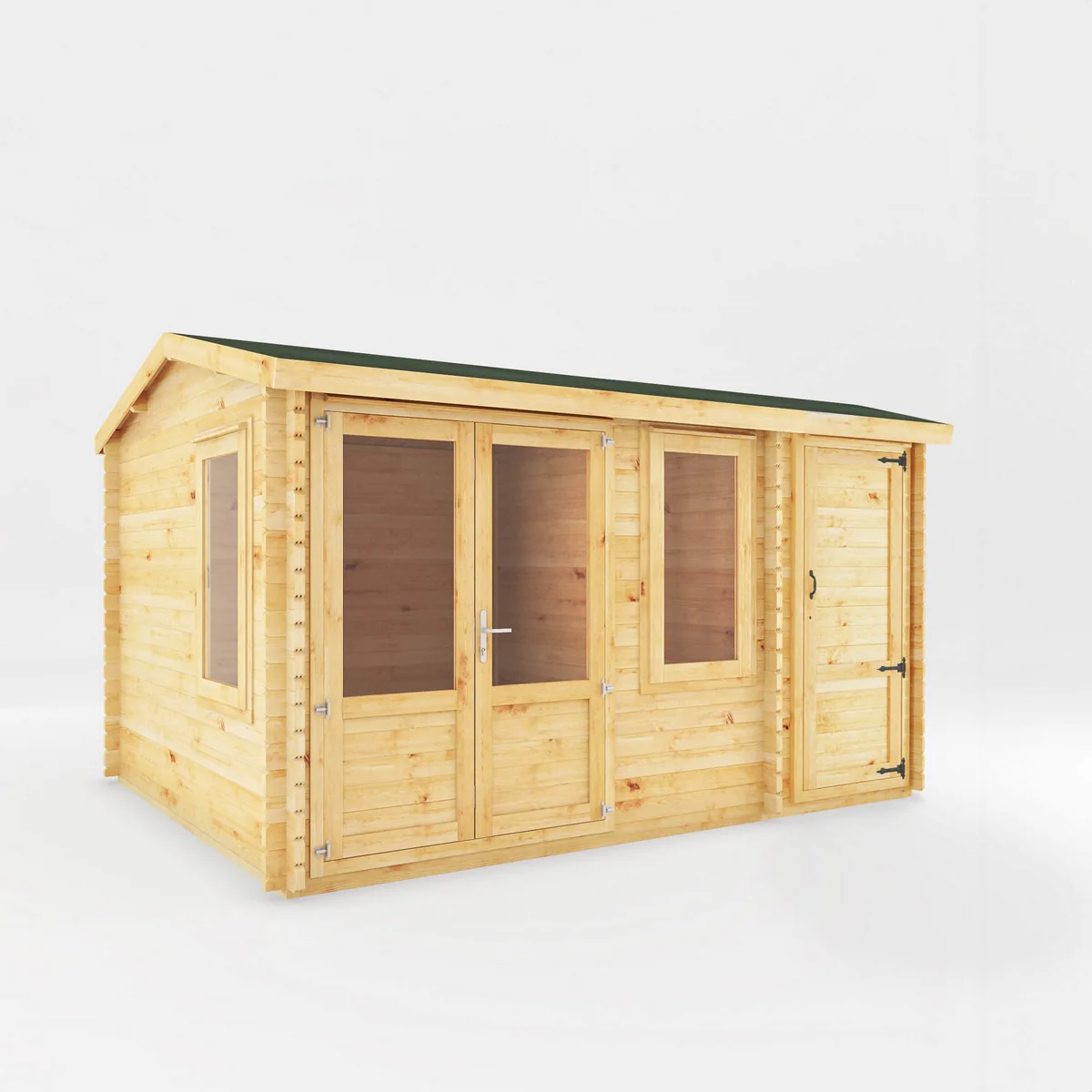 Mercia Elite 10' 3" x 13' 7" Pent Log Cabin - Premium 34mm Cladding Loglap - Image 8