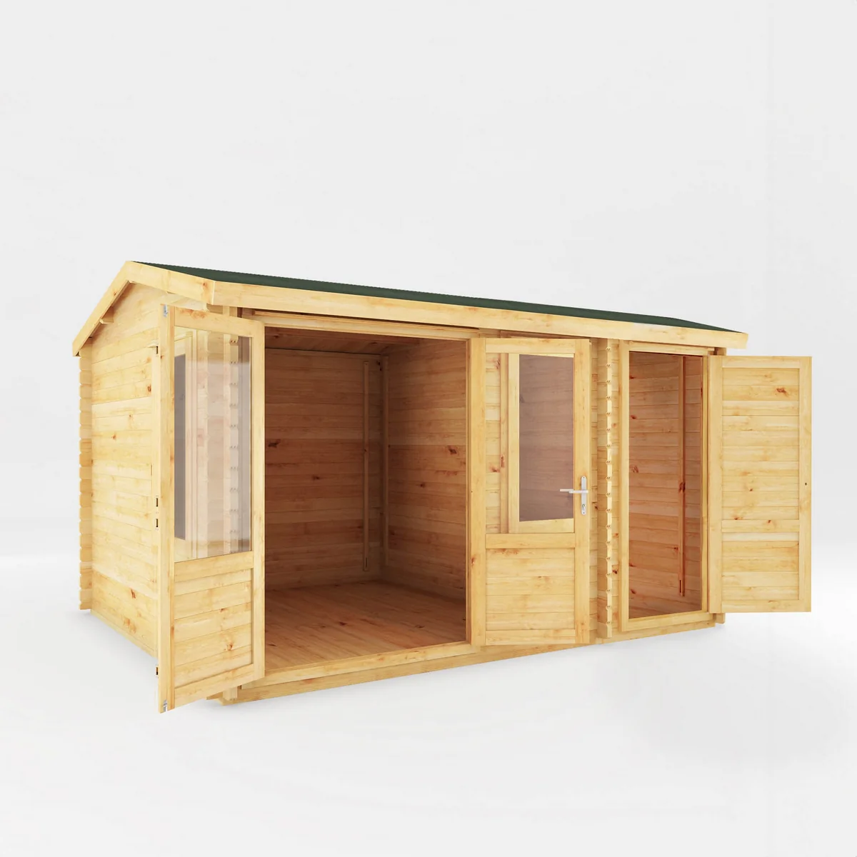 Mercia Elite 10' 3" x 13' 7" Pent Log Cabin - Premium 34mm Cladding Loglap - Image 9