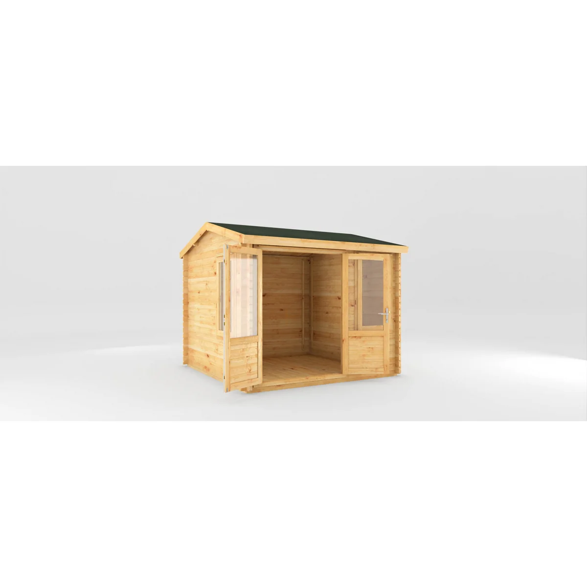 Mercia Elite 10' 3" x 9' 11" Reverse Apex Log Cabin - Premium 44mm Cladding Loglap - Image 12