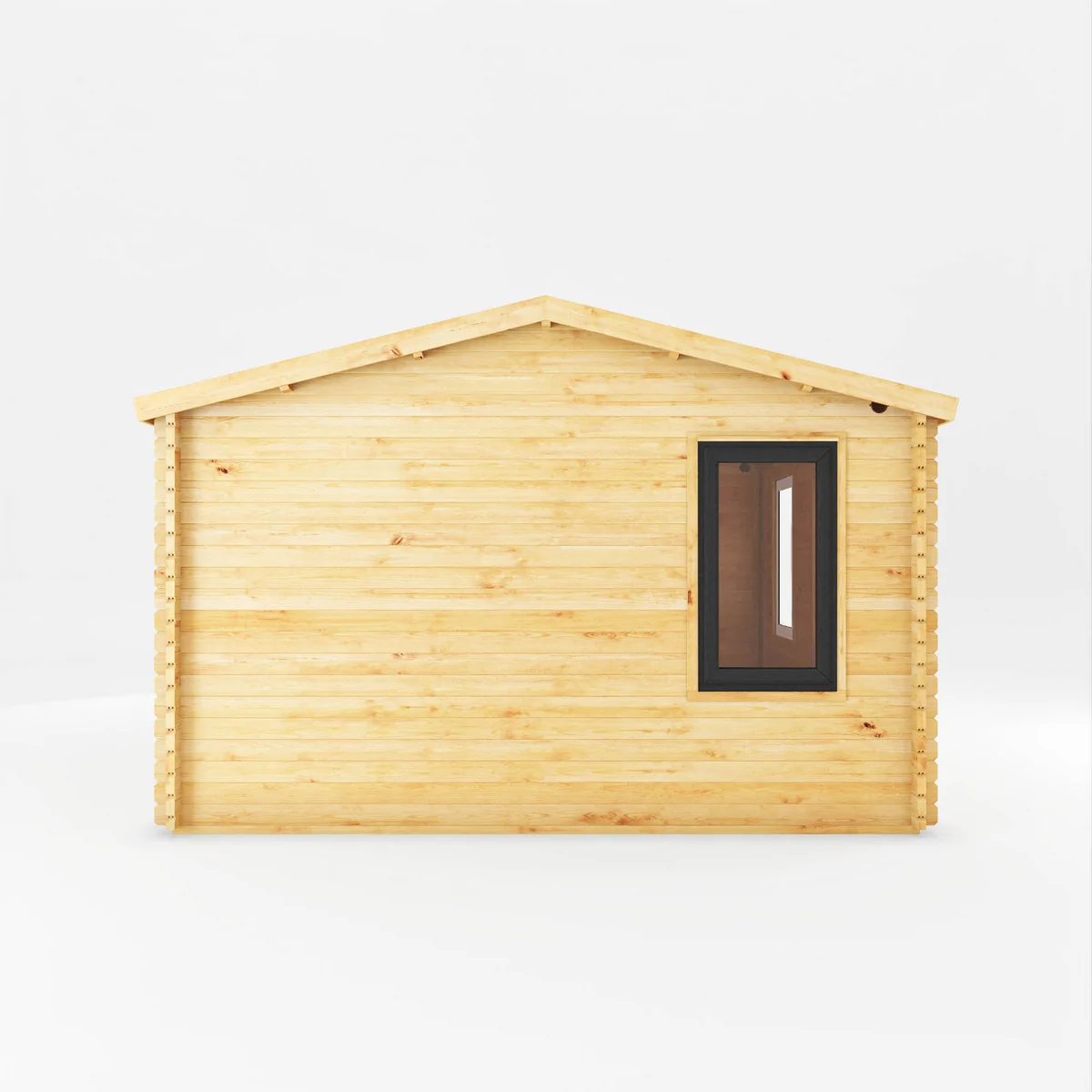 Mercia Elite 13' 6" x 13' 2" Apex Log Cabin - Premium 44mm Cladding Loglap - Grey UPVC - Image 5