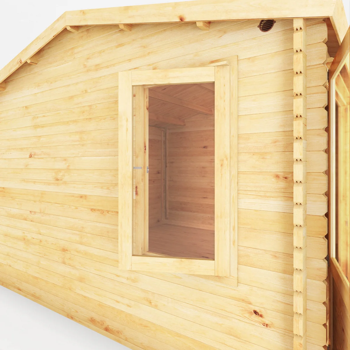 Mercia Elite 13' 7" x 16' 11" Apex Log Cabin - Premium 28mm Cladding Loglap - Image 4