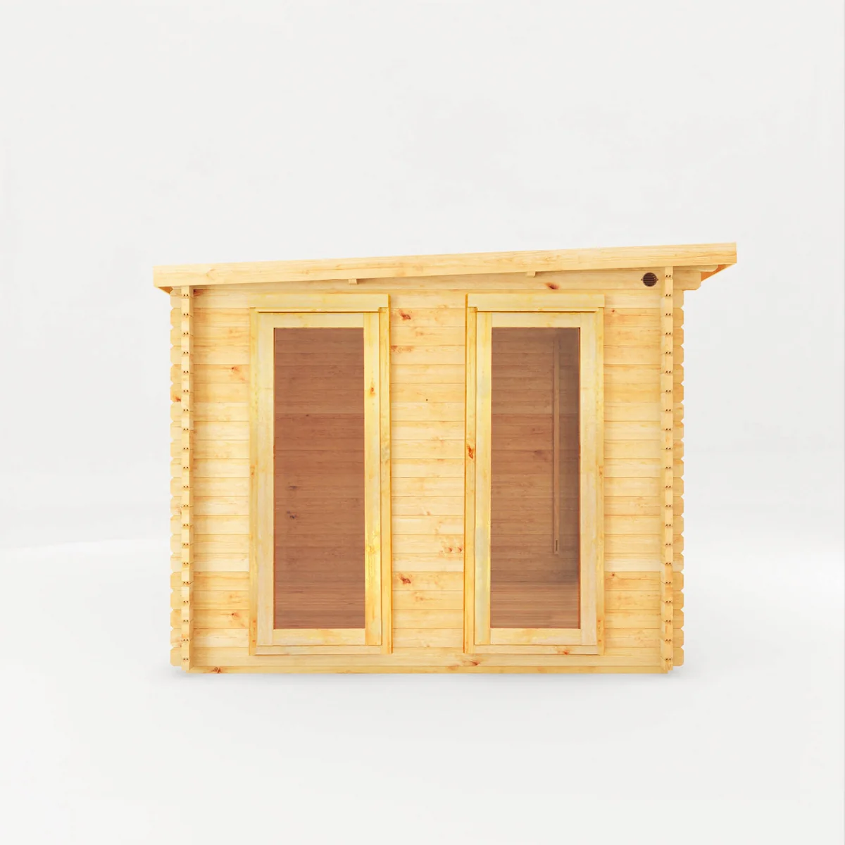 Mercia Studio 10' 11" x 19' 4" Pent Log Cabin - Premium 34mm Cladding Loglap - Image 8