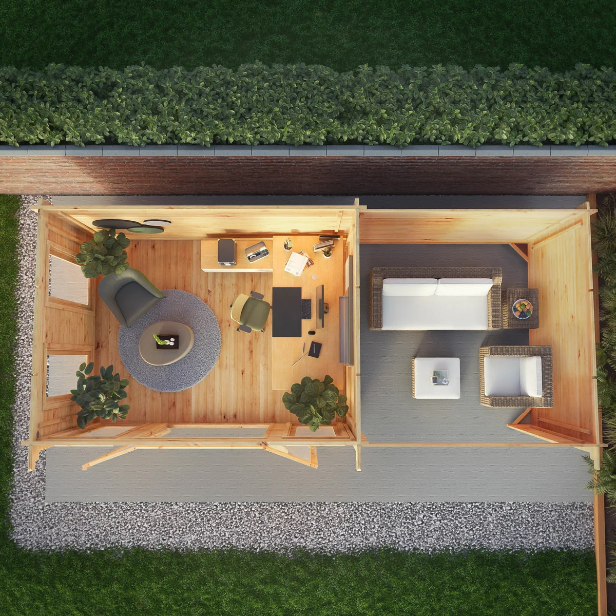 Mercia Studio 10' 11" x 22' 8" Pent Log Cabin - Premium 28mm Cladding Loglap - Image 2