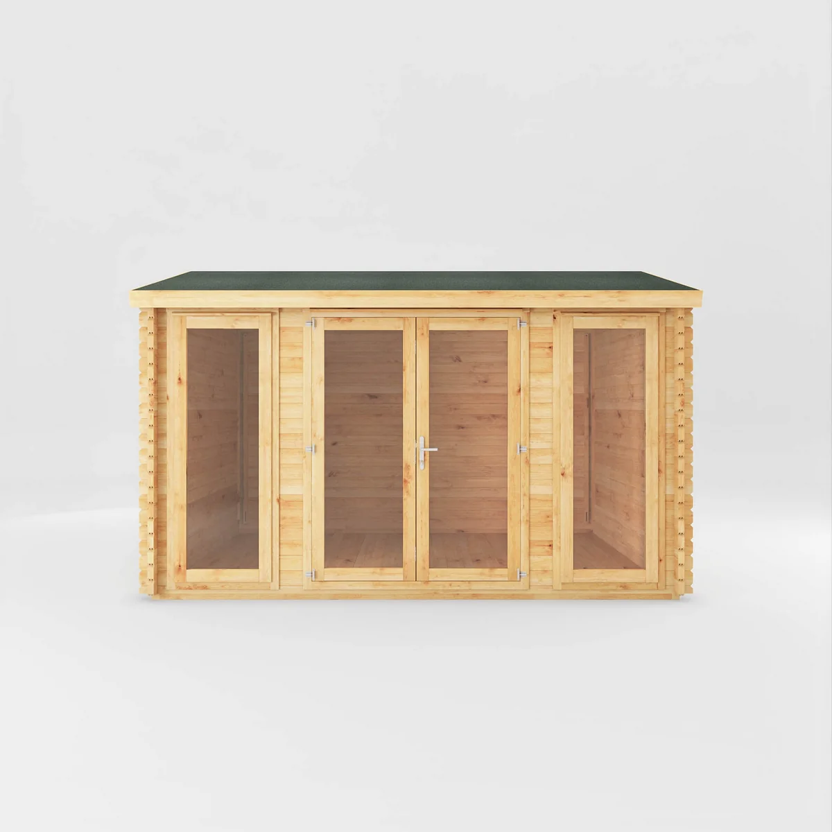 Mercia Studio 10' 3" x 13' 2" Apex Log Cabin - Premium 34mm Cladding Loglap - Image 2