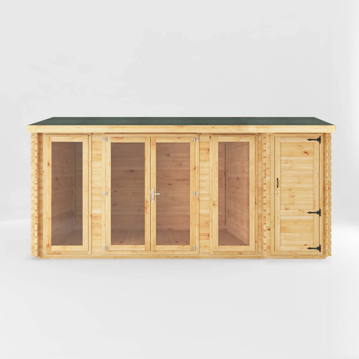 Mercia Studio 10' 3" x 16' 11" Apex Log Cabin - Premium 34mm Cladding Loglap - Image 3