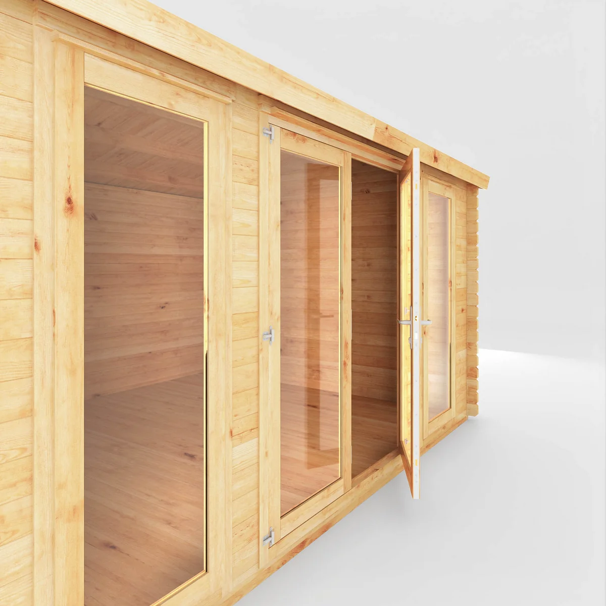 Mercia Studio 11' 11" x 14' 10" Apex Log Cabin - Premium 34mm Cladding Loglap - Image 5