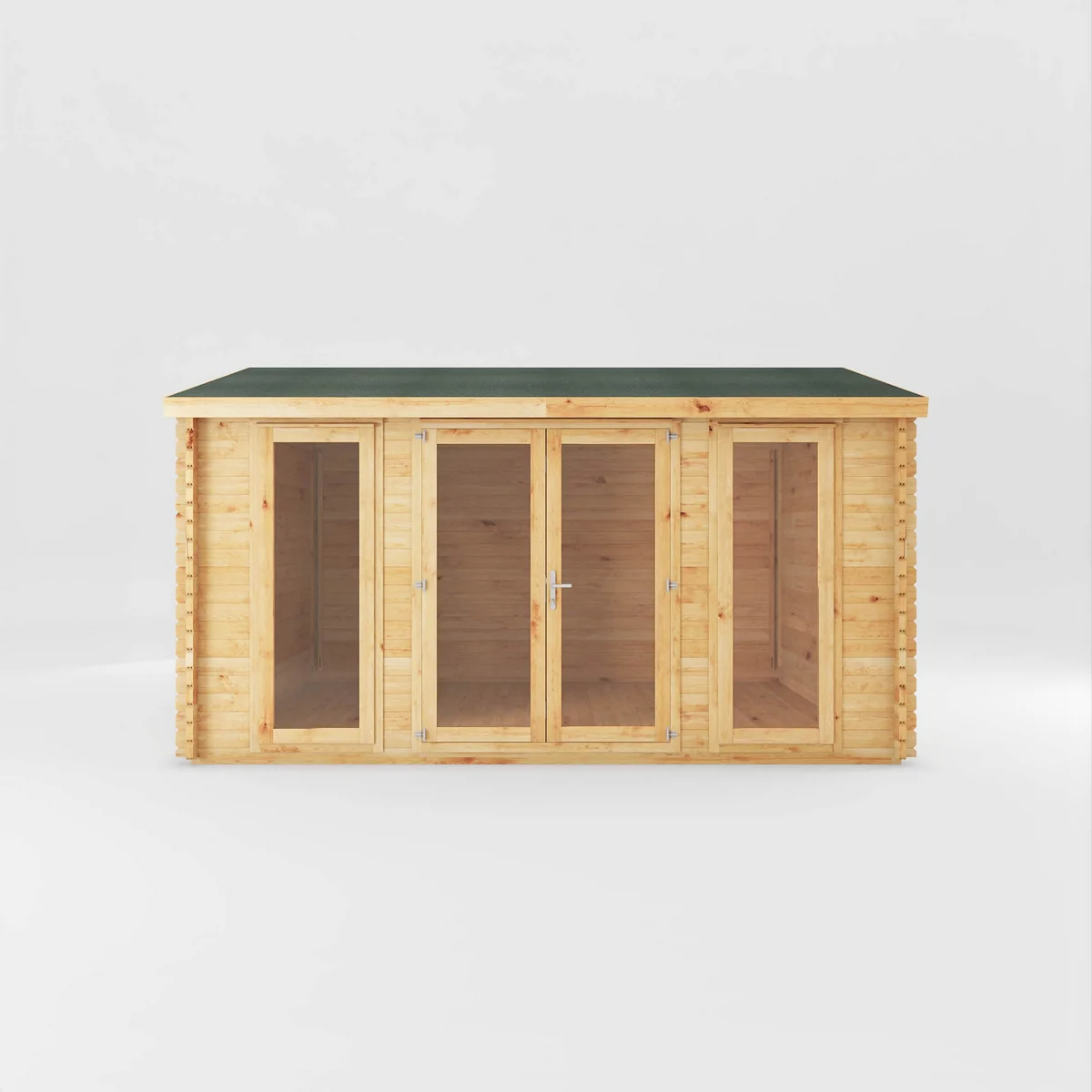 Mercia Studio 11' 11" x 14' 10" Apex Log Cabin - Premium 34mm Cladding Loglap - Image 6
