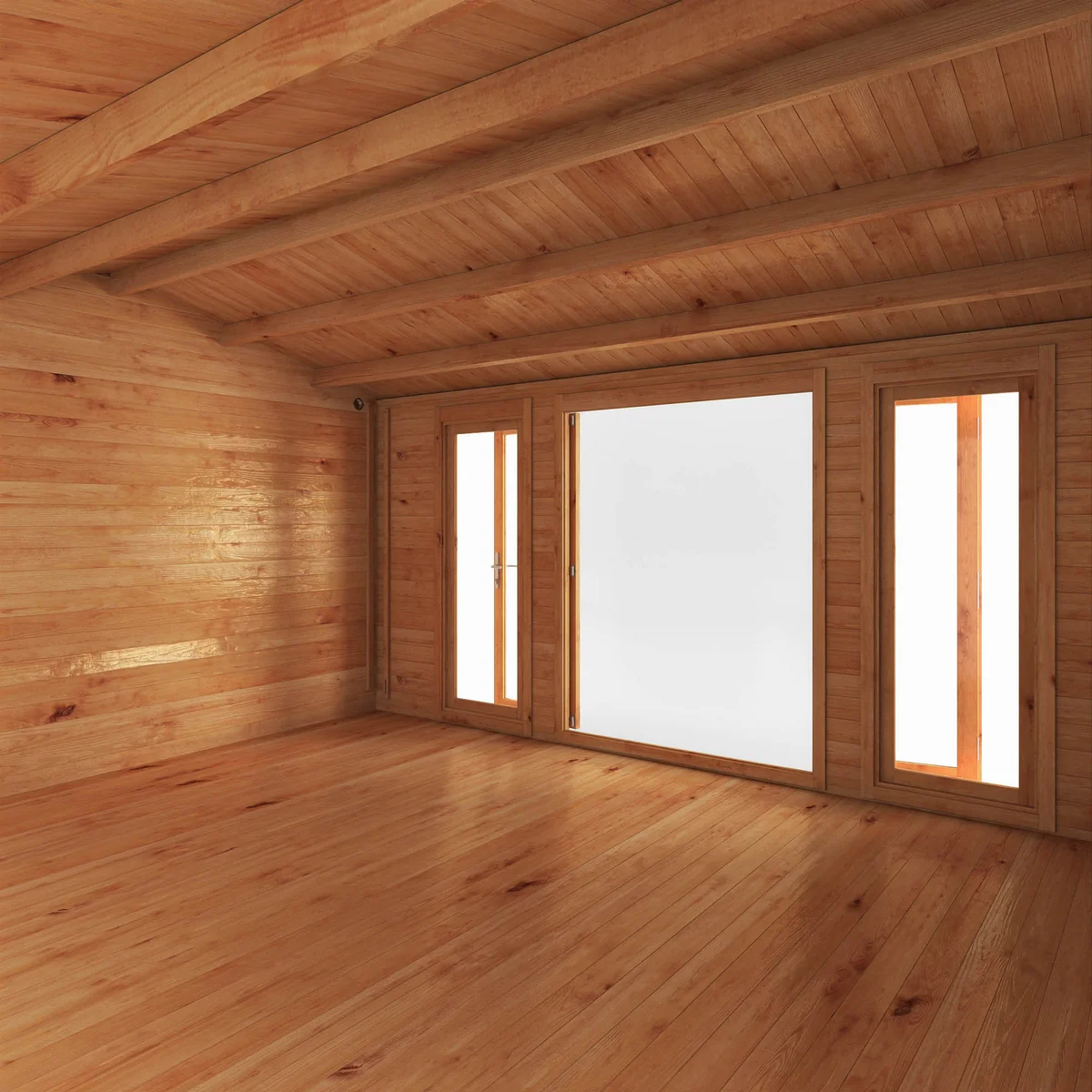 Mercia Studio 13' 7" x 20' 2" Apex Log Cabin - Premium 28mm Cladding Loglap - Image 3