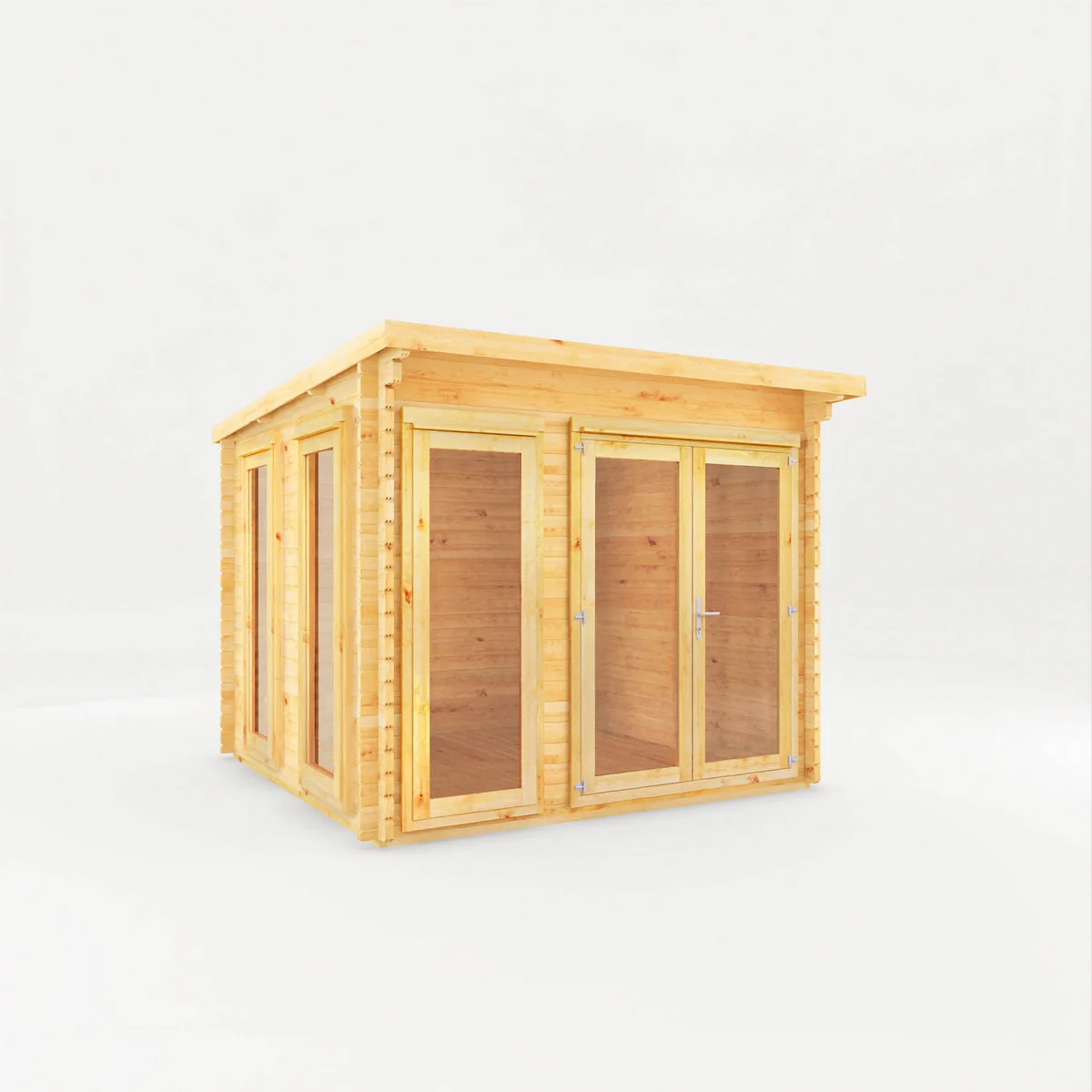 Mercia Studio 9' 11" x 9' 11" Pent Log Cabin - Premium 34mm Cladding Loglap - Image 7