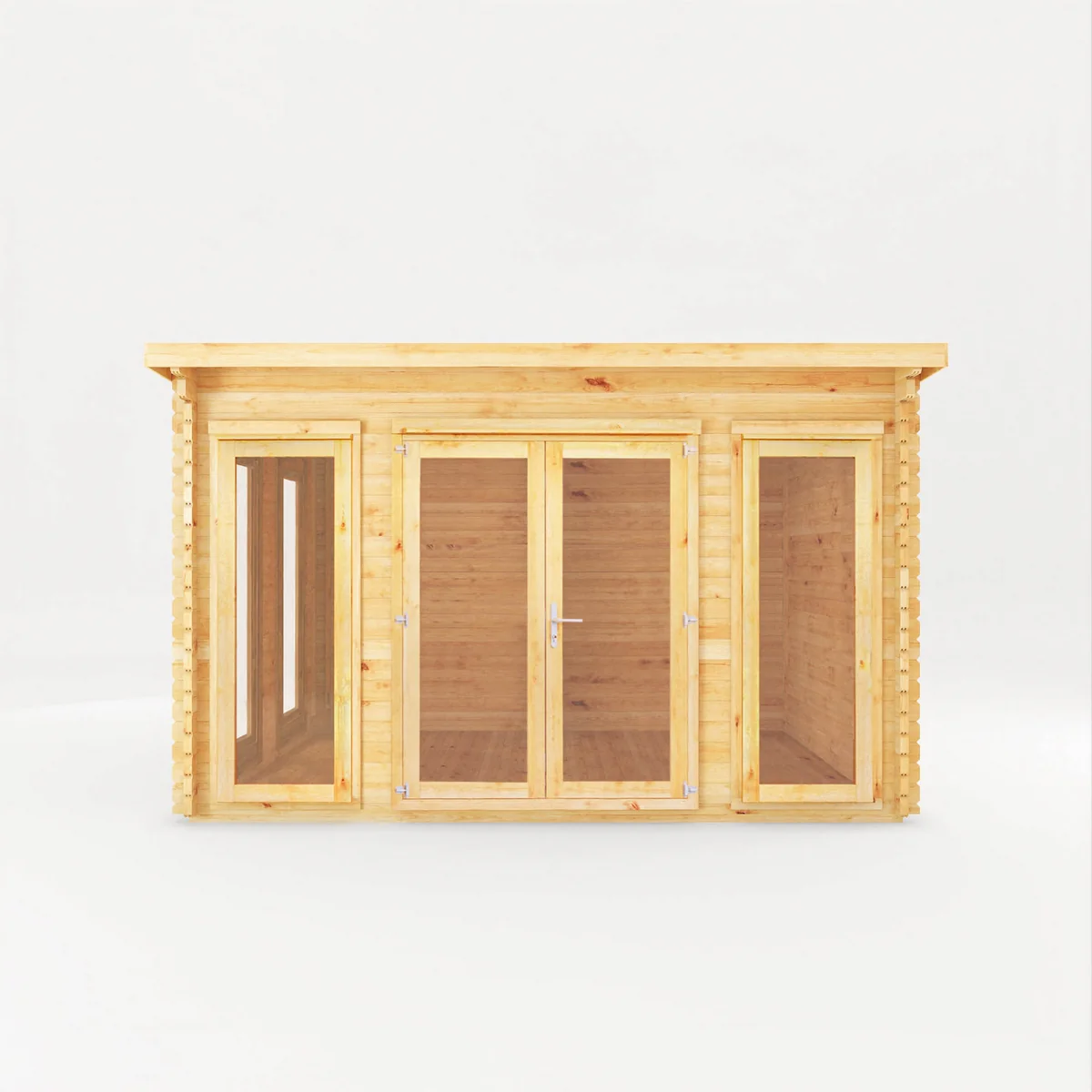 Mercia Studio 9' 3" x 12' 6" Pent Log Cabin - Premium 34mm Cladding Loglap - Image 7