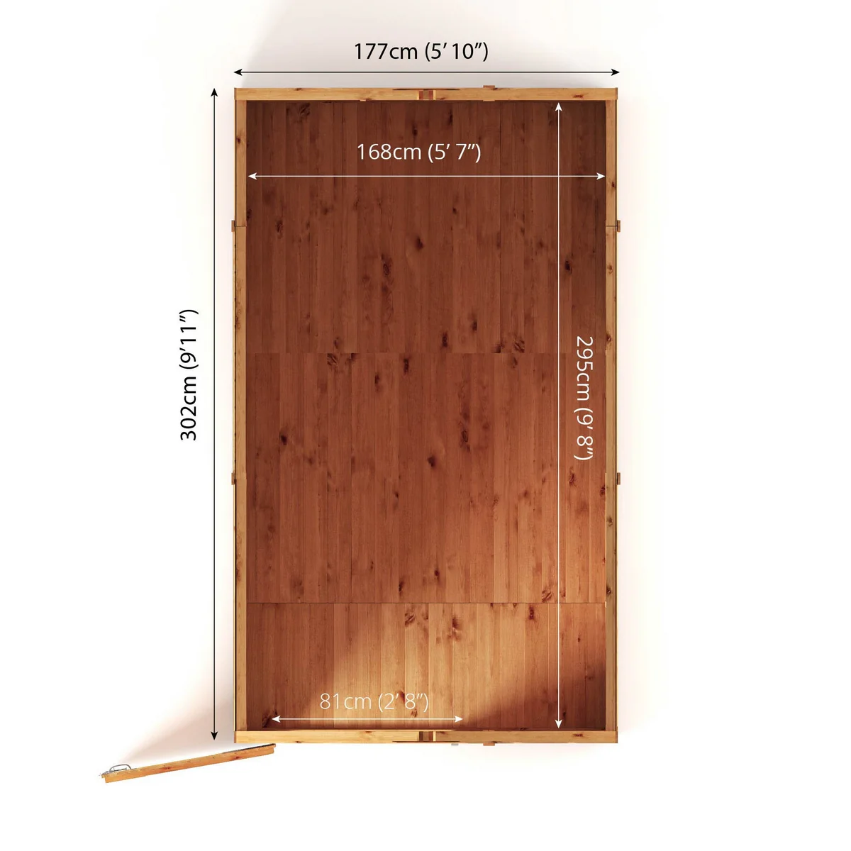 Mercia Woodsman 10' 1" x 6' 2" Apex Shed - Premium Dip Treated Shiplap - Glass Windows - Image 12