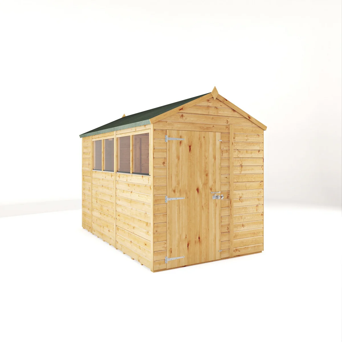 Mercia Woodsman 10' 1" x 6' 2" Apex Shed - Premium Dip Treated Shiplap - Styrene Windows - Image 9