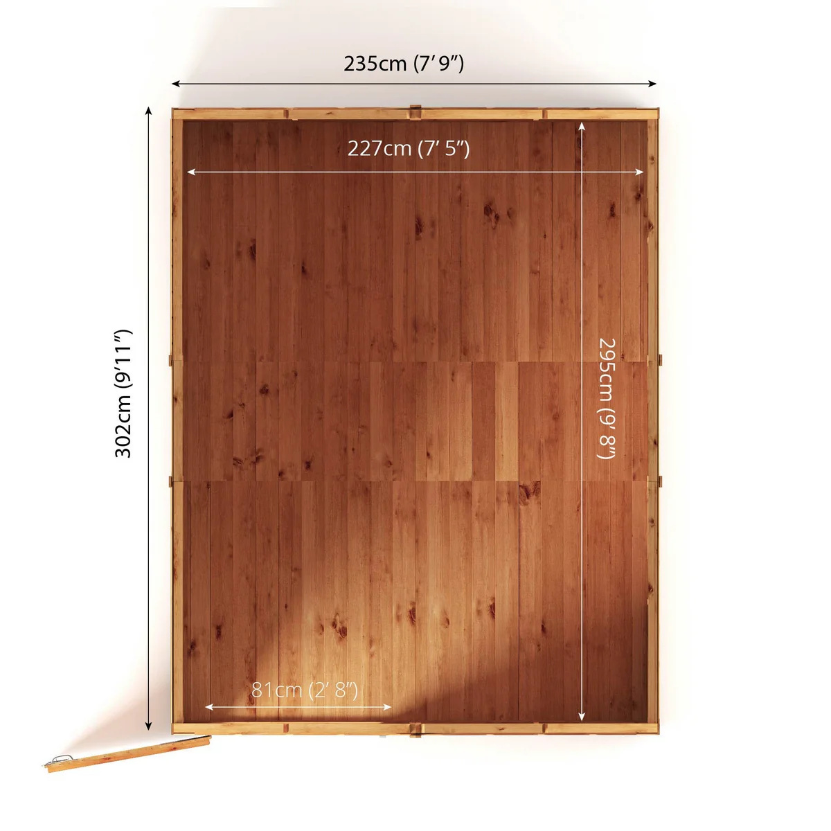 Mercia Woodsman 10' 1" x 8' 2" Apex Shed - Premium Dip Treated Shiplap - Glass Windows - Image 12