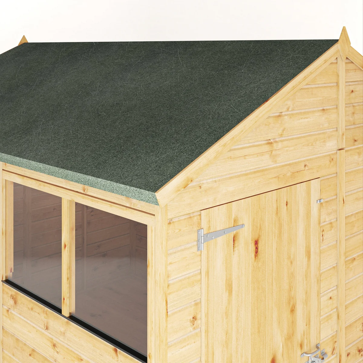 Mercia Woodsman 10' 1" x 8' 2" Apex Shed - Premium Dip Treated Shiplap - Styrene Windows - Image 4