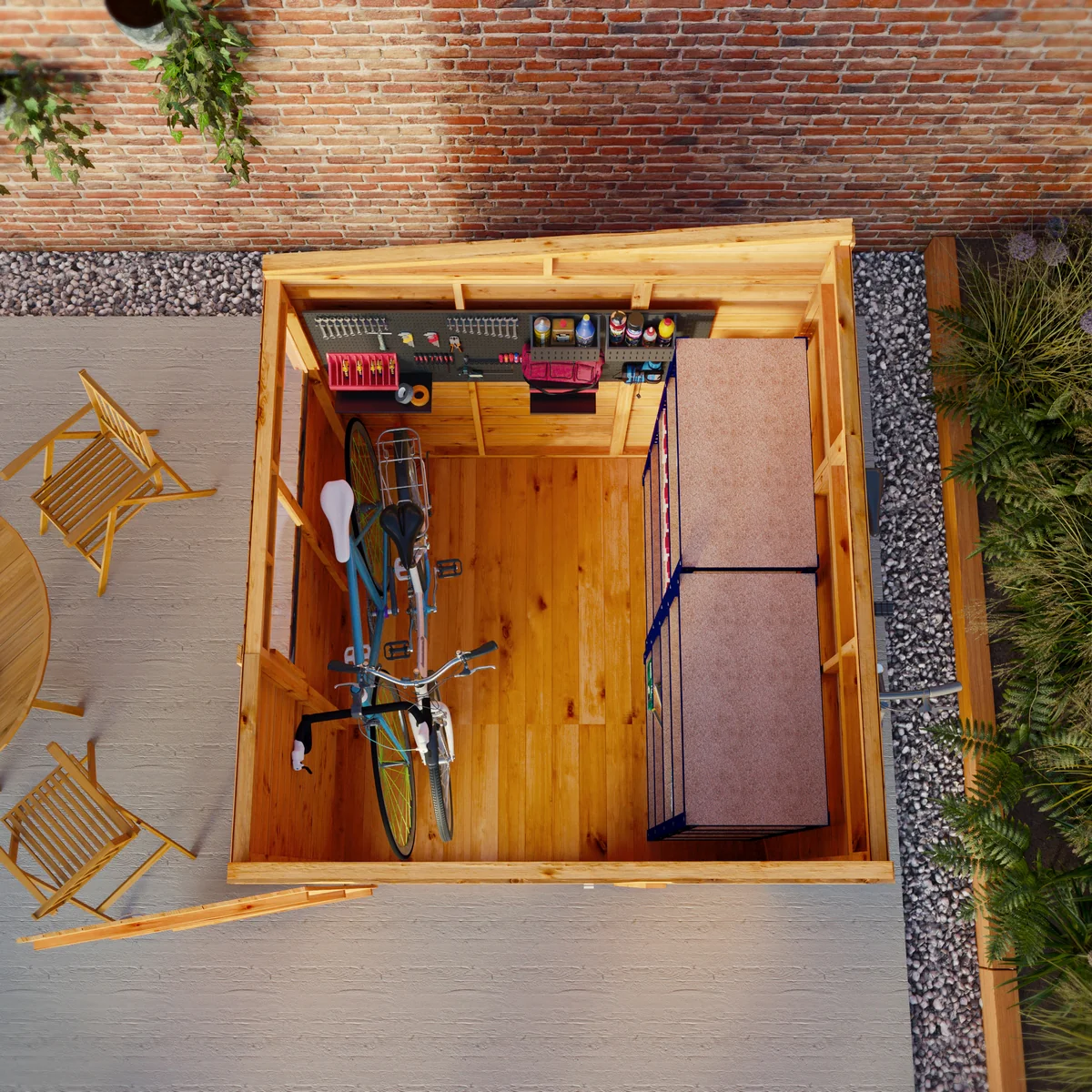 Mercia Woodsman 6' 2" x 5' 10" Pent Shed - Premium Dip Treated Shiplap - Glass Windows - Image 3