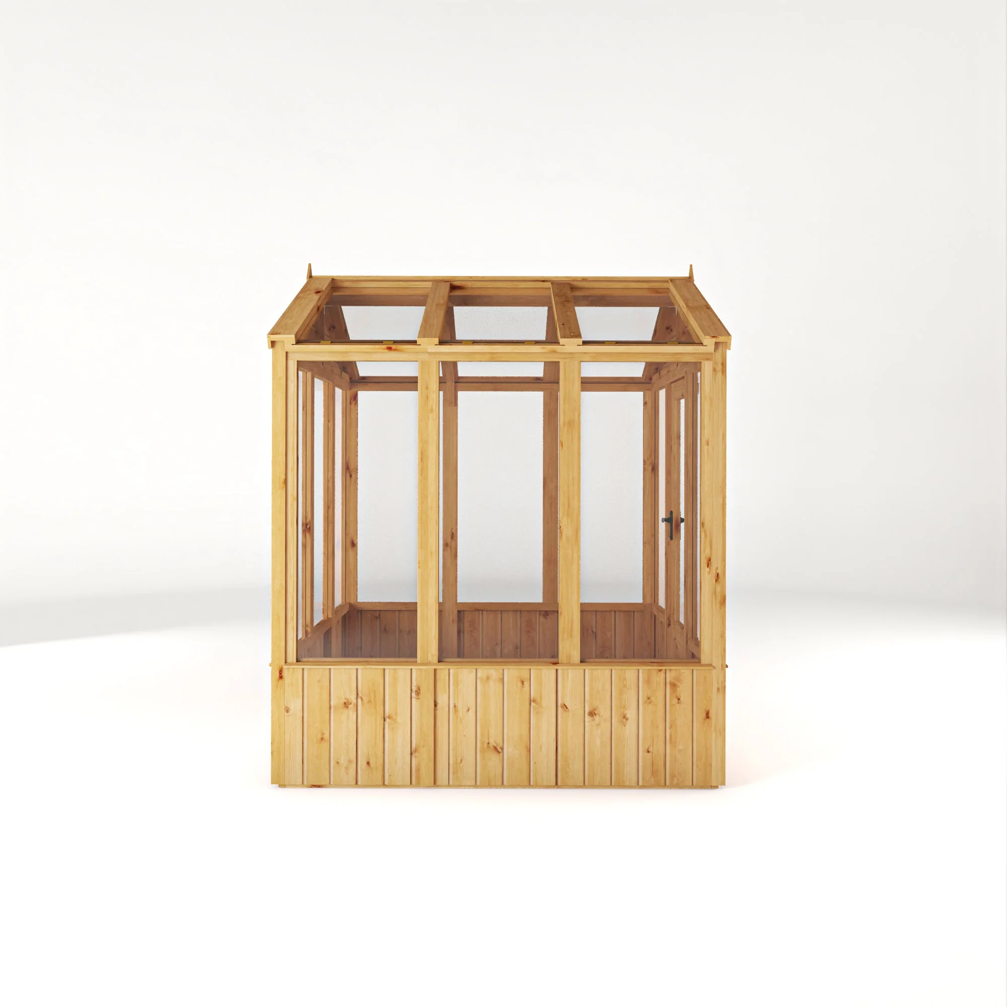 Mercia Woodsman 6' 3" x 6' 1" Apex Greenhouse - Premium Dip Treated Shiplap- Glass Windows - Image 7