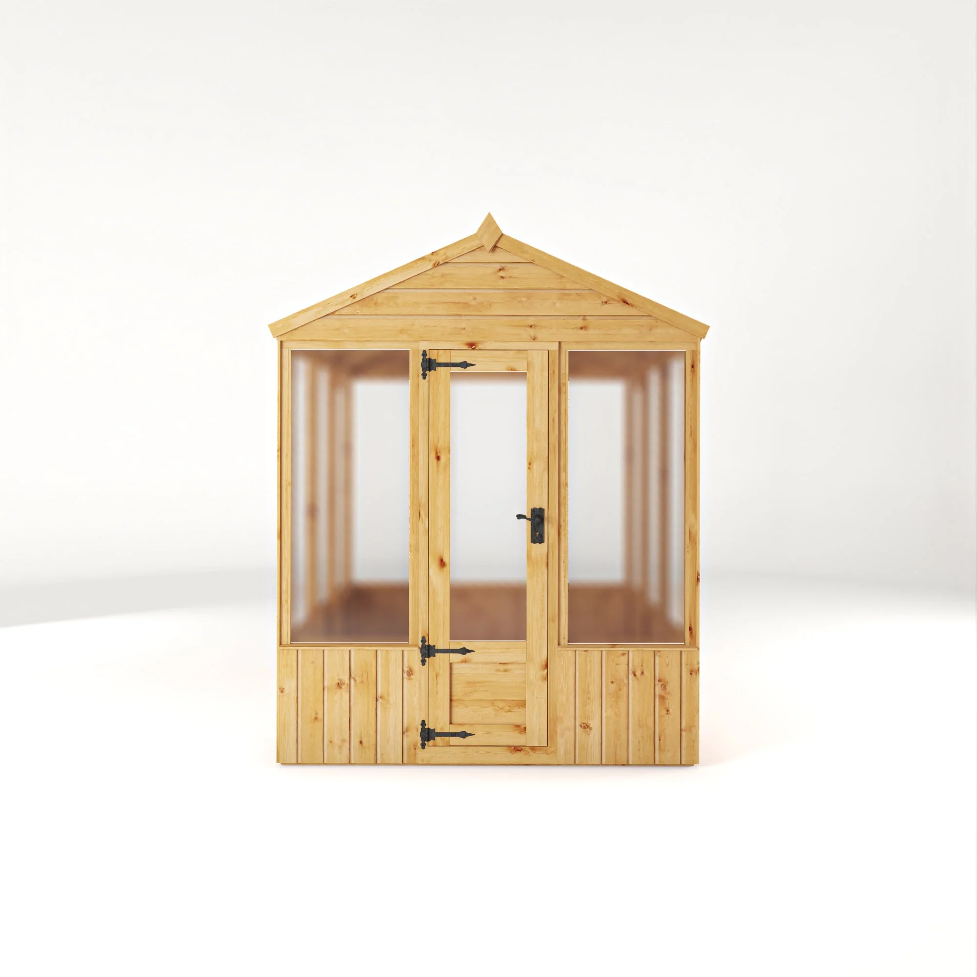 Mercia Woodsman 6' 3" x 6' 1" Apex Greenhouse - Premium Dip Treated Shiplap- Polycarbonate Windows - Image 6