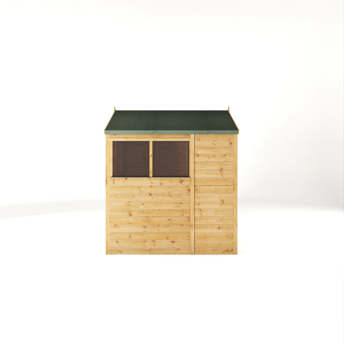 Mercia Woodsman 6' 3" x 6' 2" Apex Shed - Premium Dip Treated Shiplap - Glass Windows - Image 8