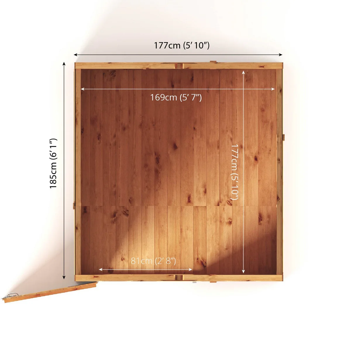 Mercia Woodsman 6' 3" x 6' 2" Apex Shed - Premium Dip Treated Shiplap - Styrene Windows - Image 11