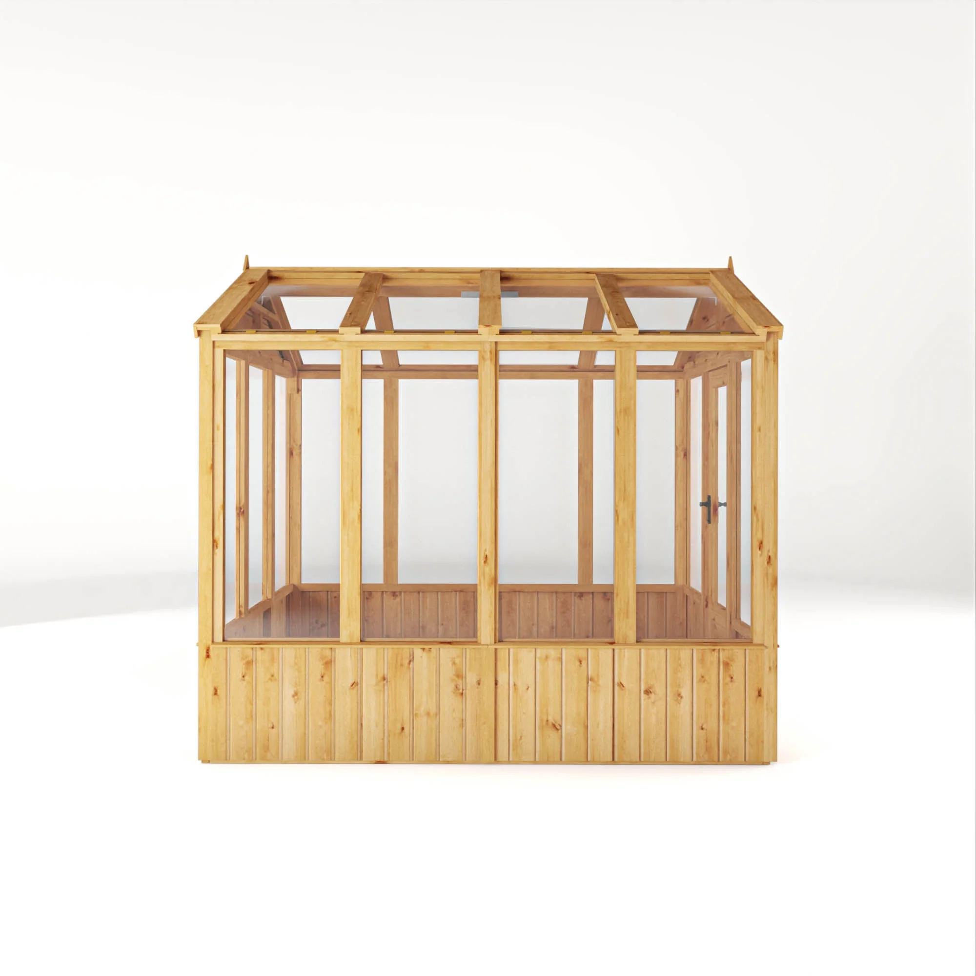 Mercia Woodsman 8' 2" x 6' 1" Apex Greenhouse - Premium Dip Treated Shiplap- Glass Windows - Image 6