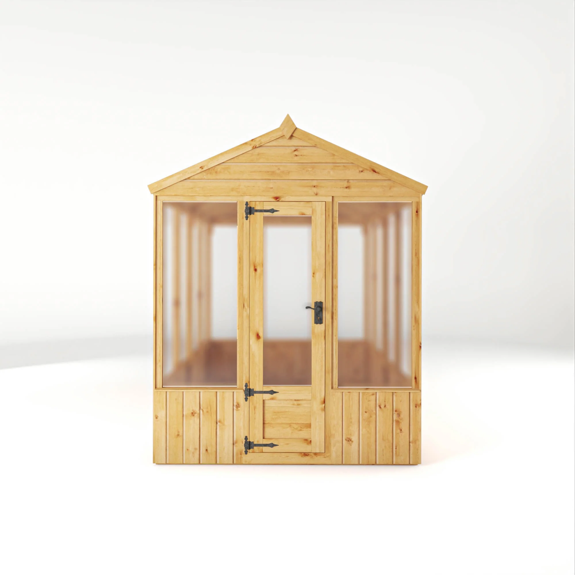 Mercia Woodsman 8' 2" x 6' 1" Apex Greenhouse - Premium Dip Treated Shiplap- Polycarbonate Windows - Image 8