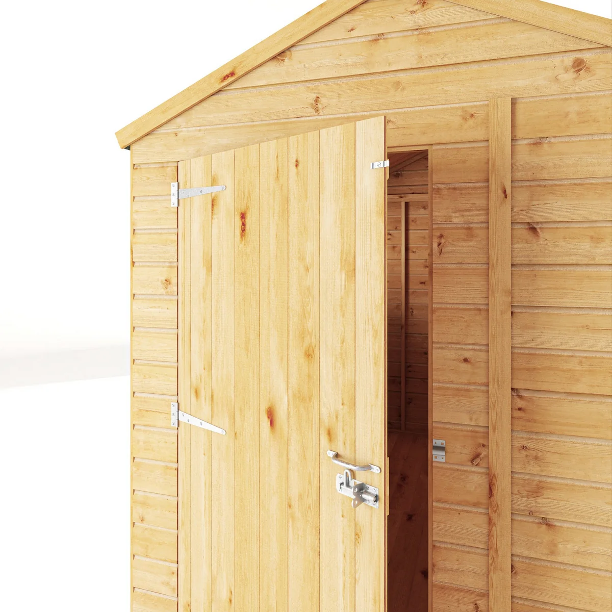 Mercia Woodsman 8' 2" x 6' 2" Apex Shed - Premium Dip Treated Shiplap - Styrene Windows - Image 5