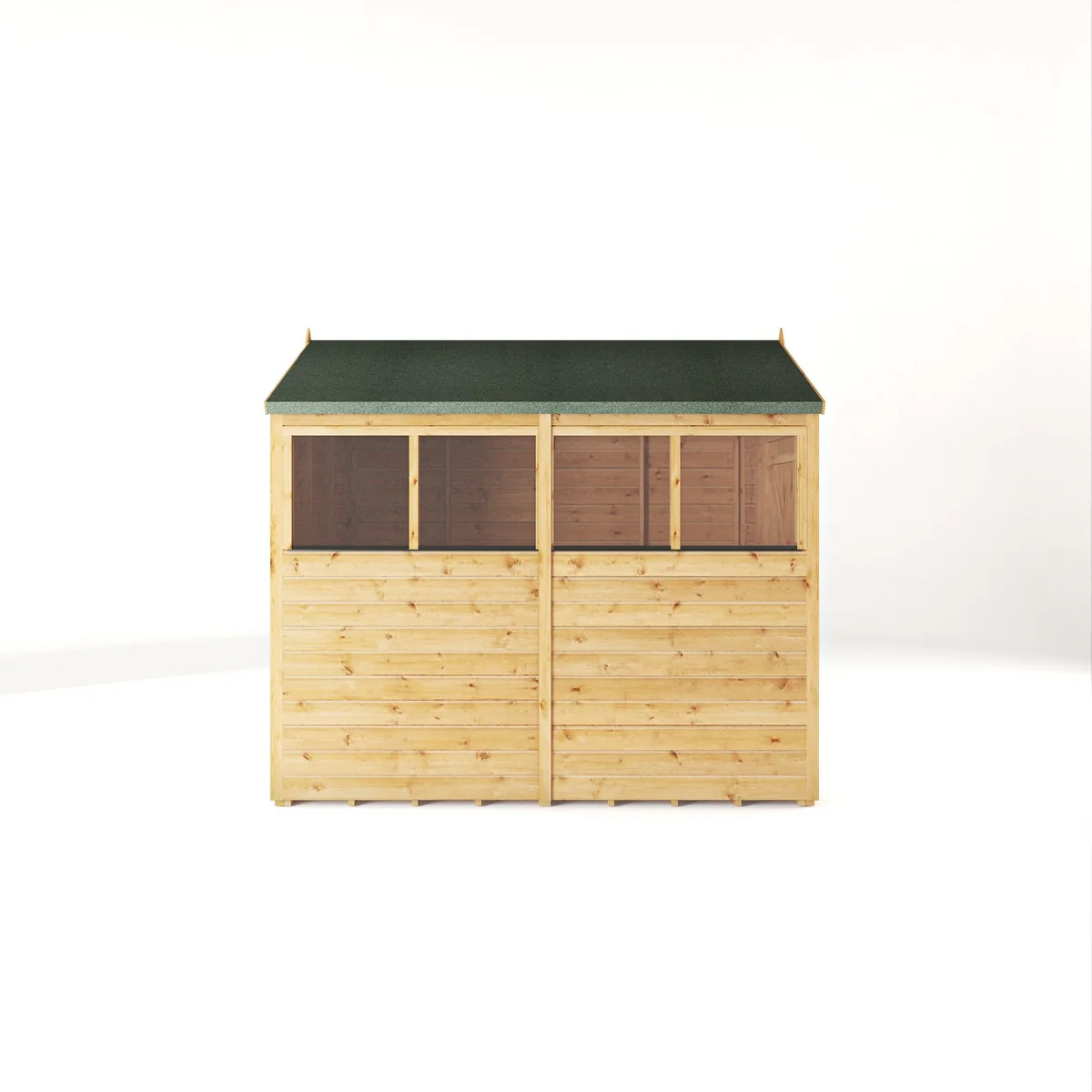 Mercia Woodsman 8' 2" x 6' 2" Apex Shed - Premium Dip Treated Shiplap - Styrene Windows - Image 8