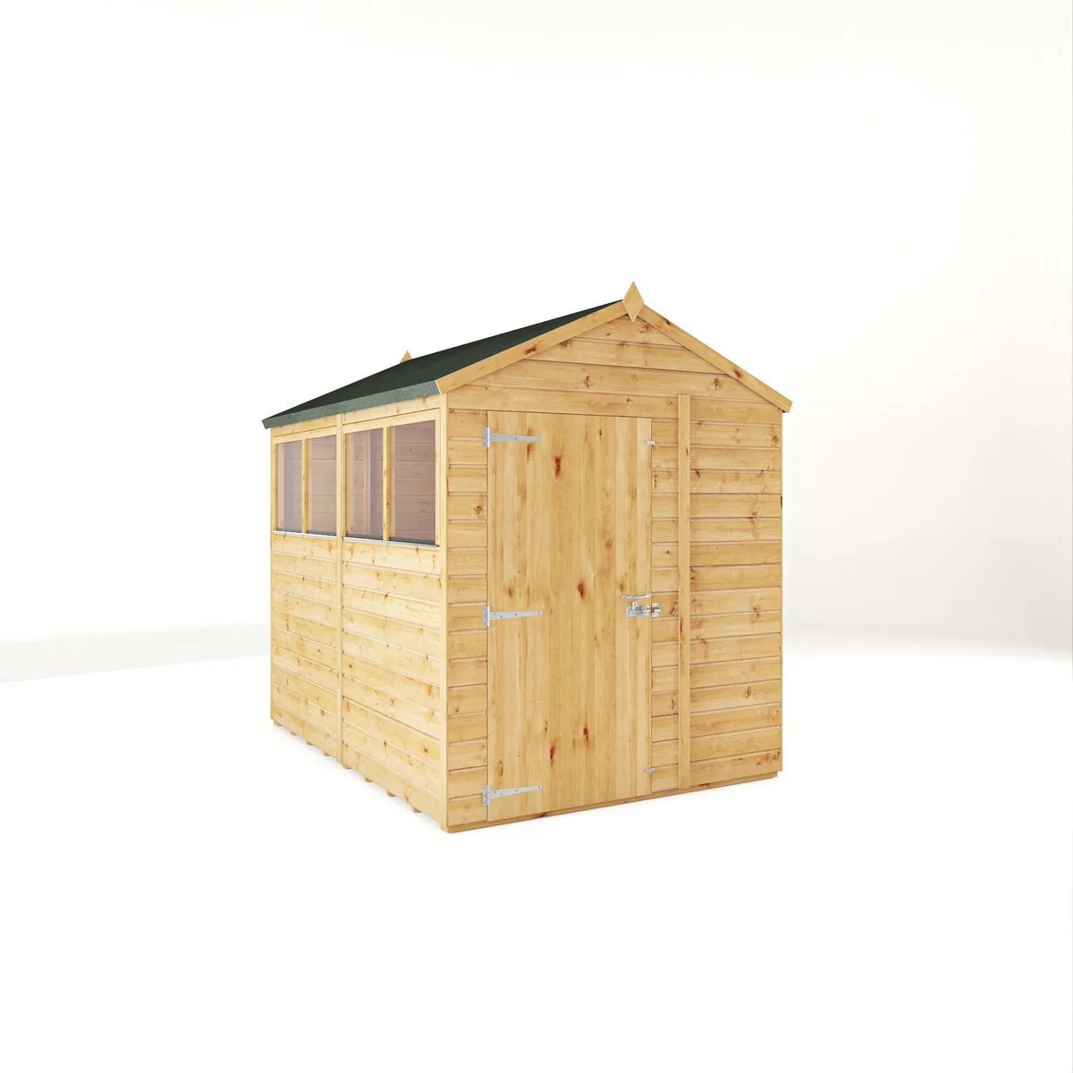 Mercia Woodsman 8' 2" x 6' 2" Apex Shed - Premium Dip Treated Shiplap - Styrene Windows - Image 9